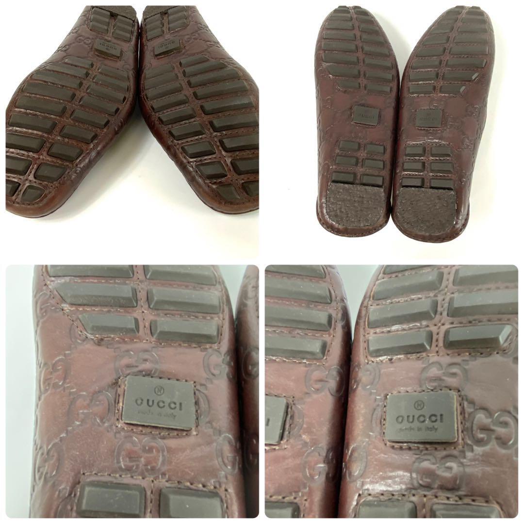 グッチ ドライビングシューズ レザー グッチシマ ホースビット 37
