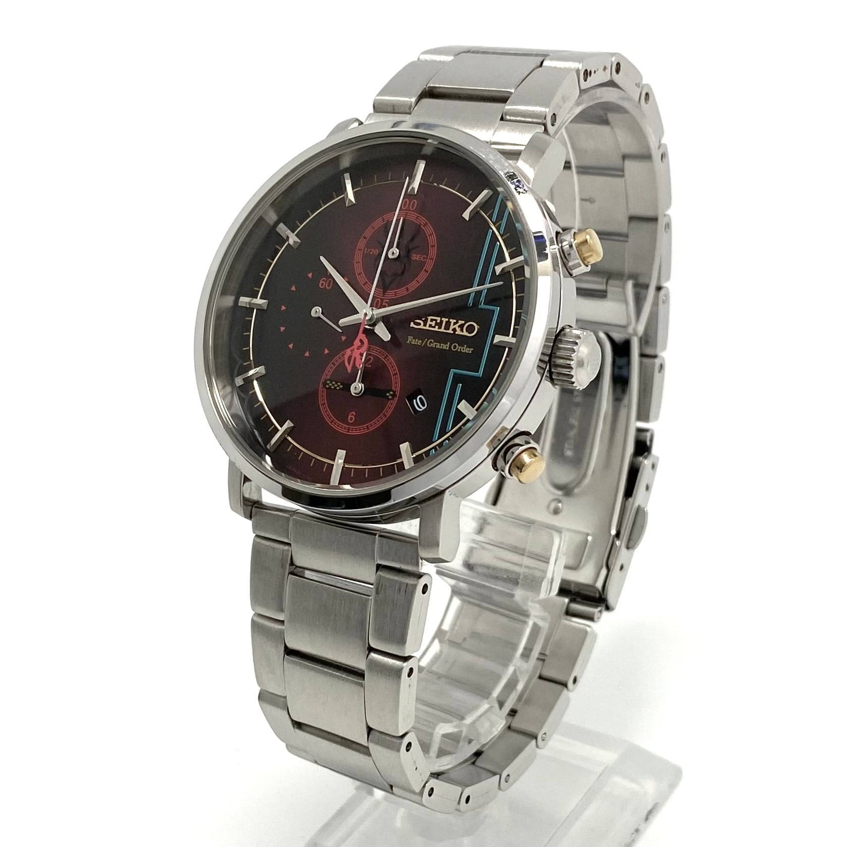 【希少】セイコー SEIKO SZER085 7T92-HCG0 Fate/Grand Orderコラボ セイバー 千子村正モデル クォーツ 赤 クロノグラフ デイト表示