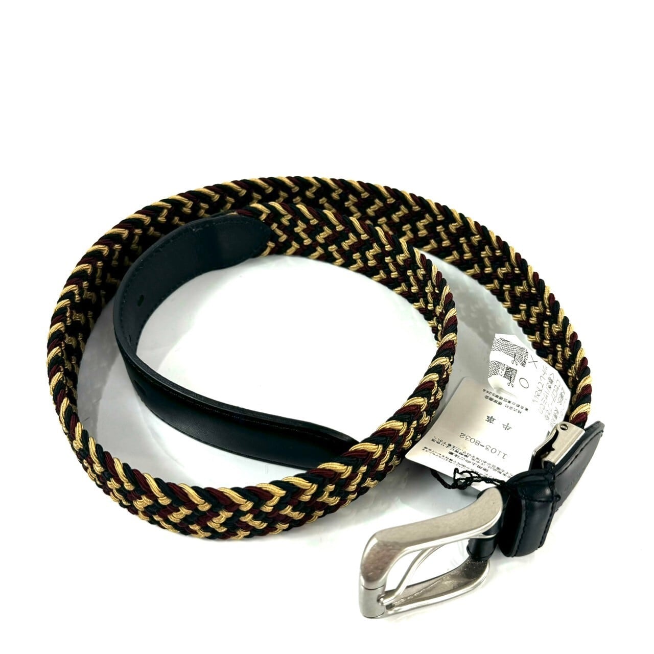 バーバリー Burberry ベルト 編み込み メンズ レザー ナイロン