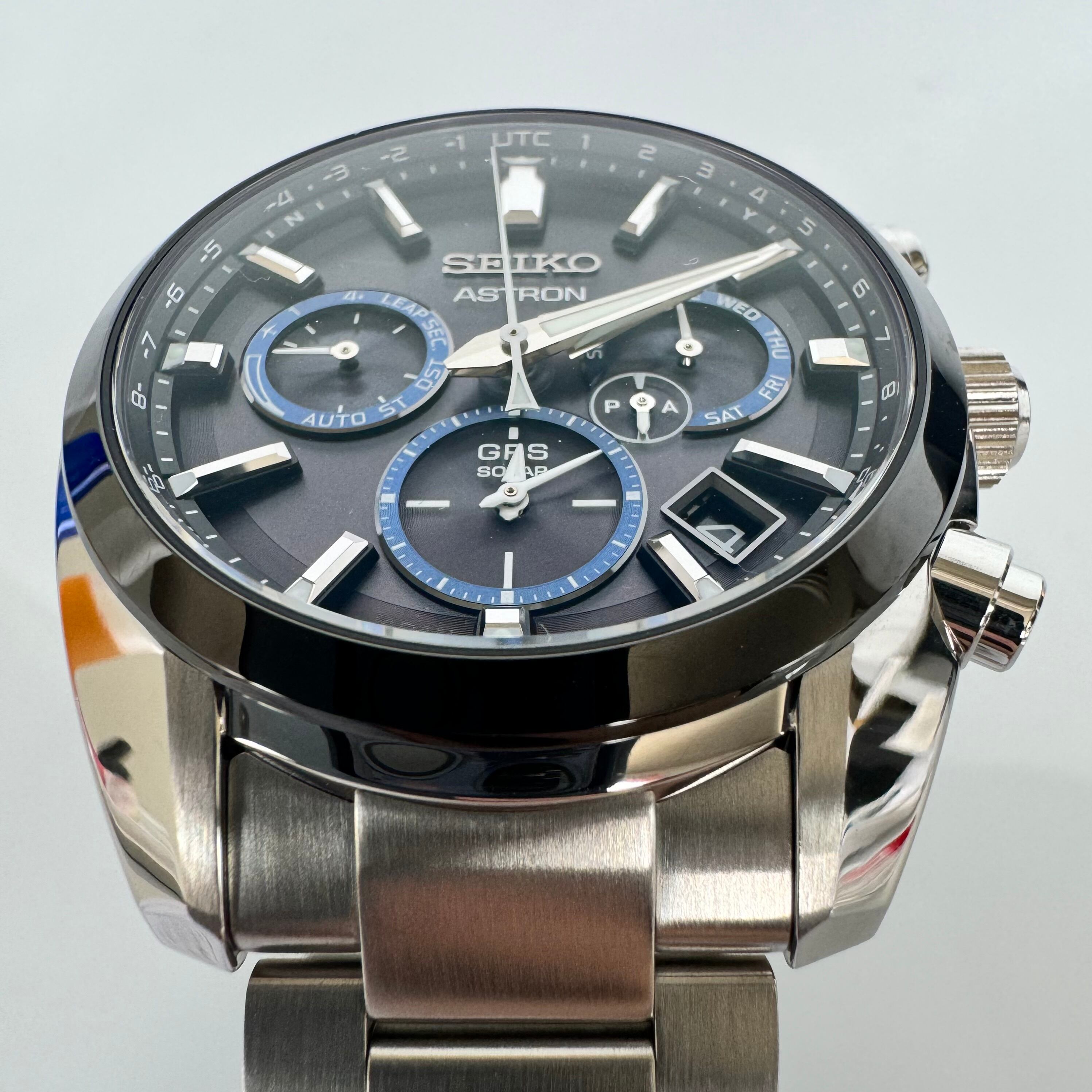 【美品】セイコー アストロン SBXC053 5X53-0AJ0 電波ソーラー GPS 黒 ステンレス