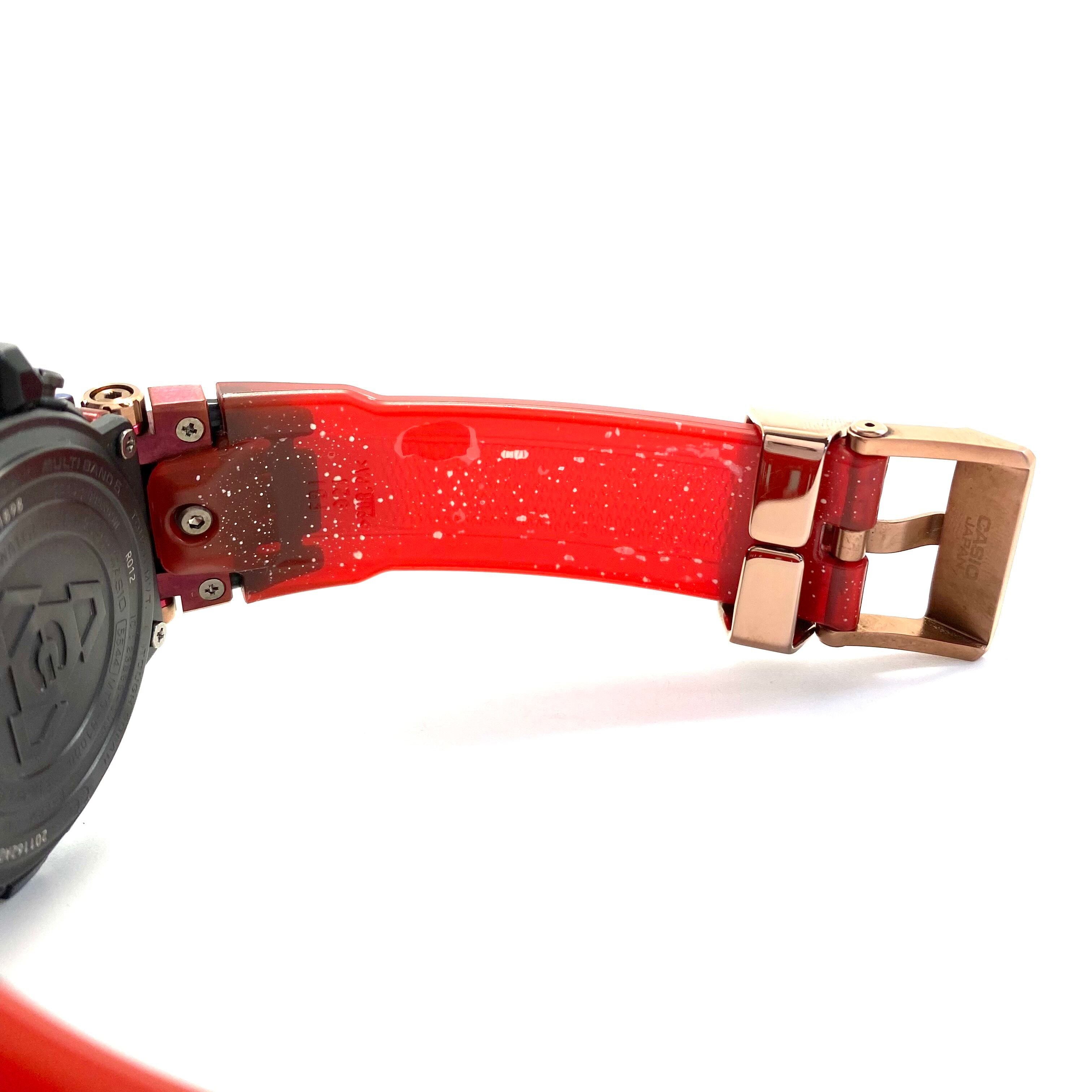 【希少】カシオ G-SHOCK ジーショック MT-G MTG-B1000VL-4AJR 火山雷 電波ソーラー モバイルリンク 黒 マルチカラー レインボー デイト表示 樹脂ベルト