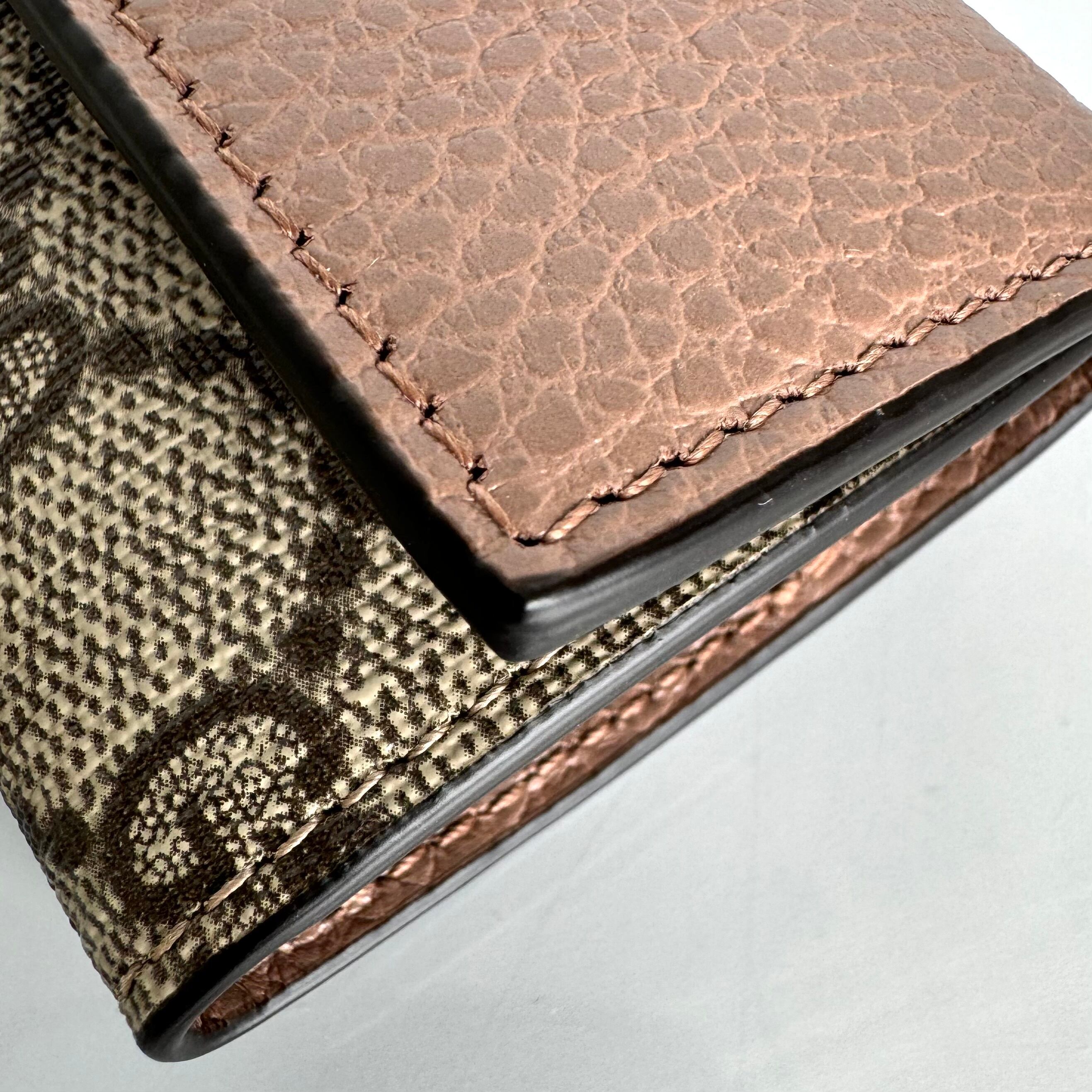 【未使用】グッチ キーケース 456118 GGマーモント GGスプリーム ベージュ レザー 6P