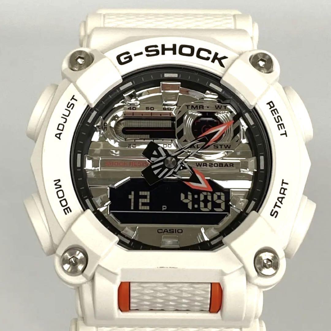 【美品】カシオ Gショック GA-900 クォーツ 白 アナデジ