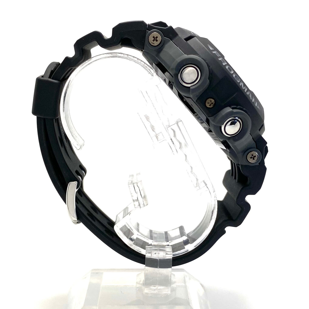 【美品】腕時計 メンズ カシオ ジーショック G-SHOCK フロッグマン GWF-A1000-1JF ダイビング タイドグラフ 200m潜水防水 黒 電波ソーラー デジタル 樹脂ベルト