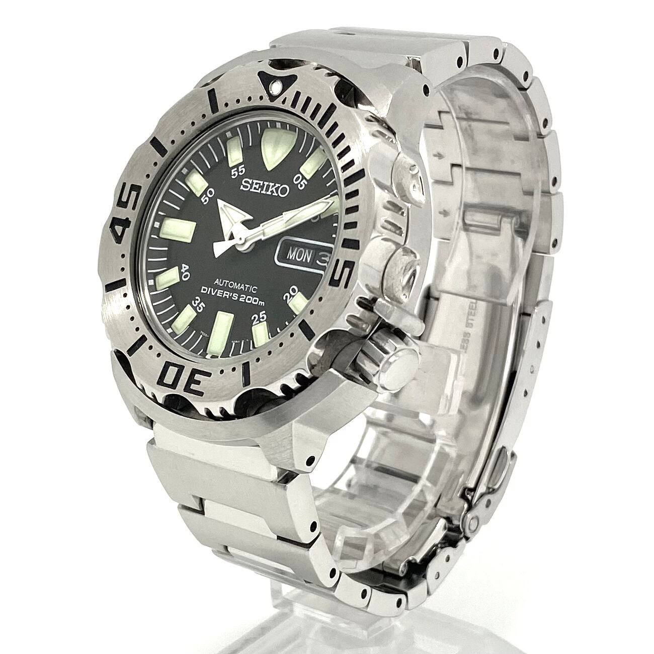 中古 腕時計 メンズ セイコー SEIKO ブラックモンスター SKX779 7S26-0350 ダイバーズ 自動巻 黒 デイデイト表示 200m防水