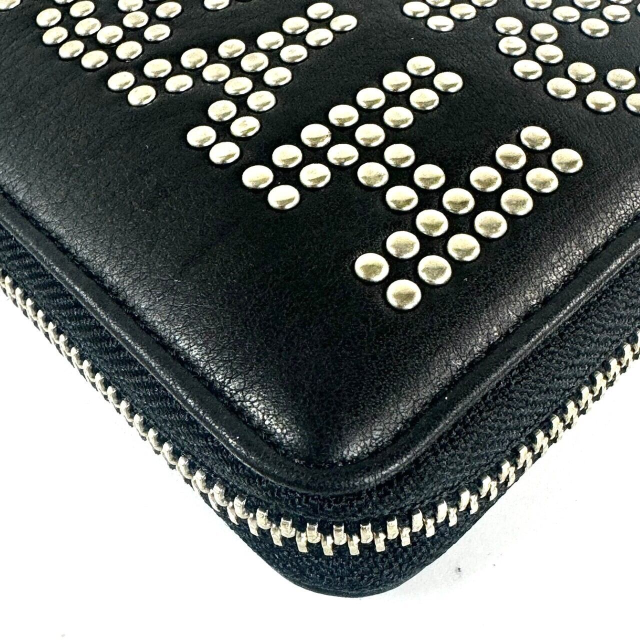 ヒステリックグラマー HYSTERIC GLAMOUR レザー 長財布 黒 ラウンドファスナー