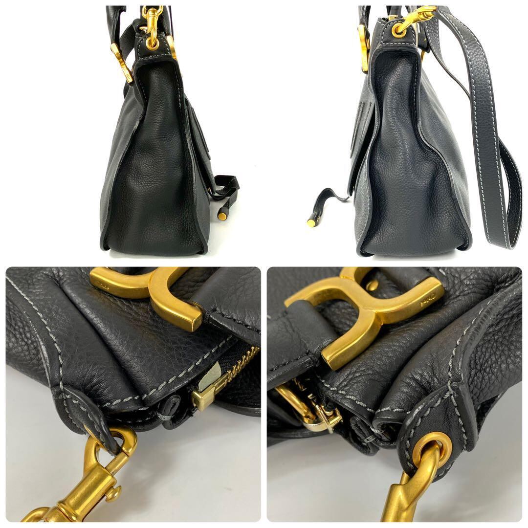【美品】クロエ ChIoe マーシー ショルダーバッグ 2way 黒