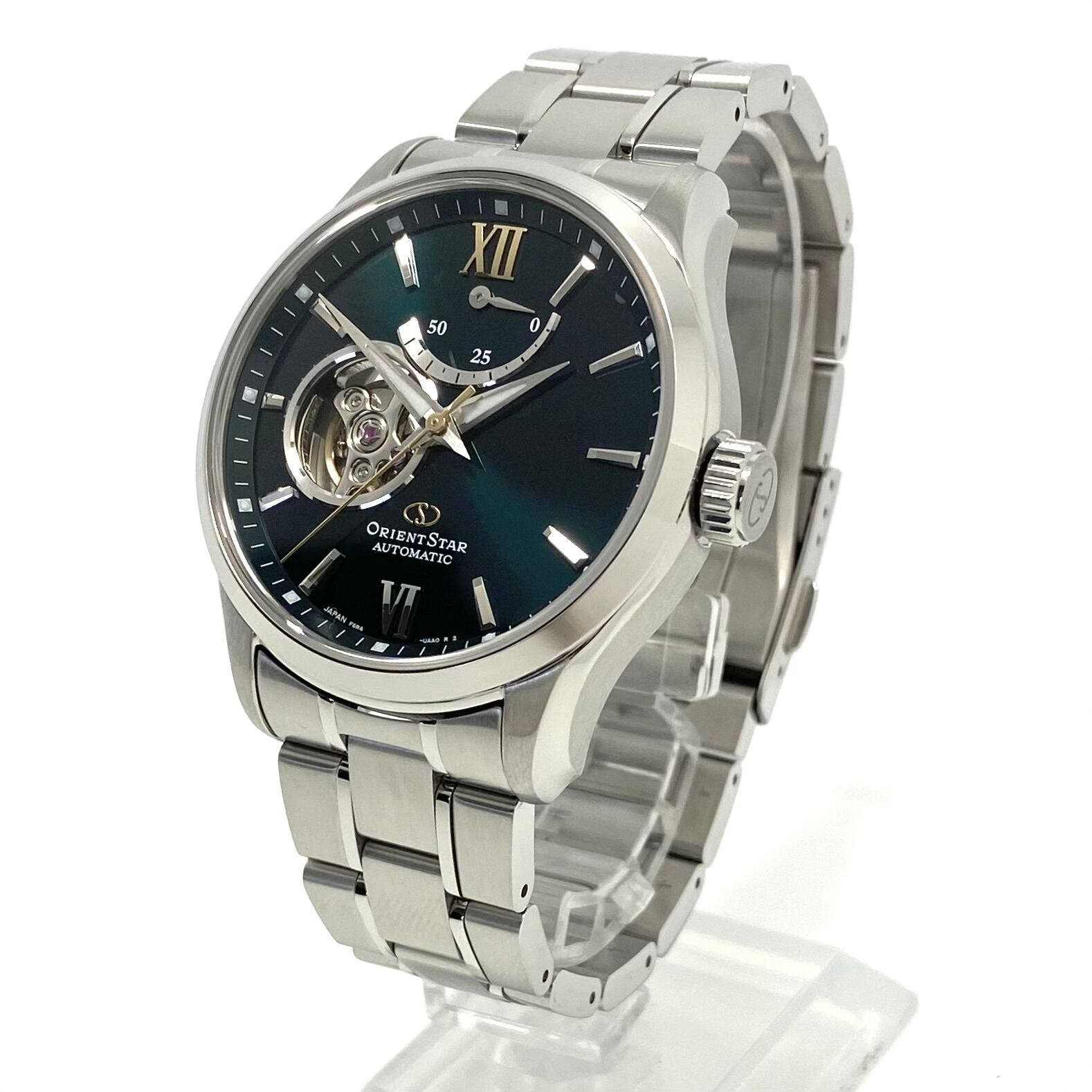 【ほぼ未使用】オリエントスター ORIENT STAR コンテンポラリー RK-AT0003E F6R4-UAA0 自動巻 セミスケルトン パワーリザーブ グリーン 緑