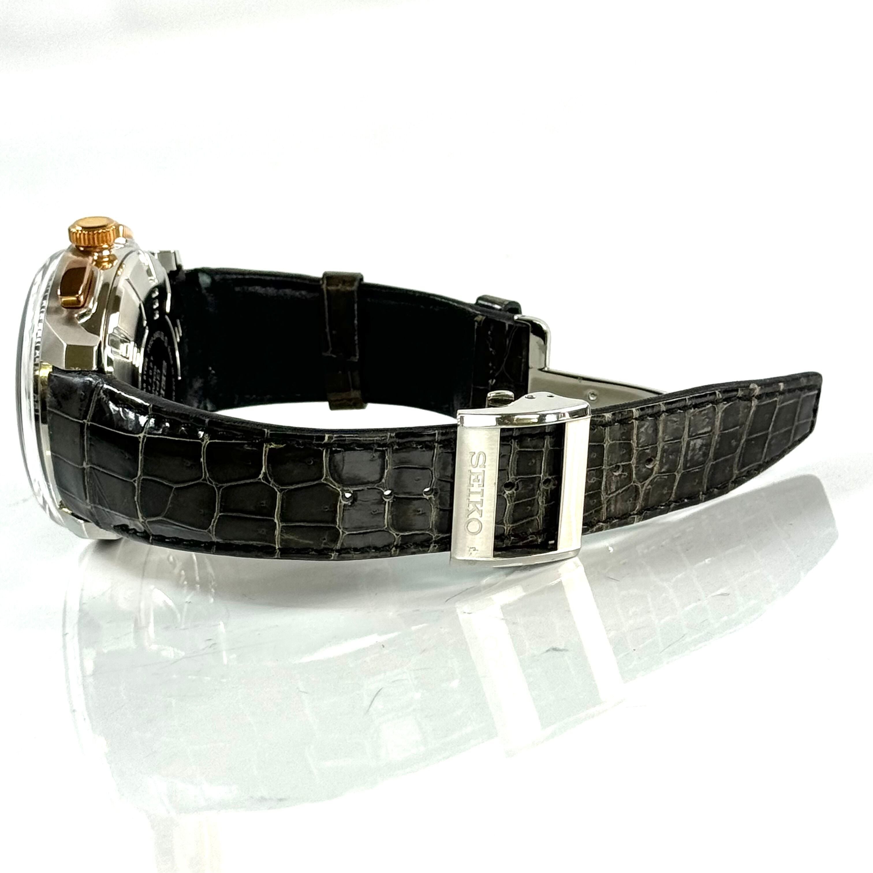 【希少】セイコー　アストロン　SBXA038　7X52-0AK0　GPSは　電波ソーラー　黒　革ベルト