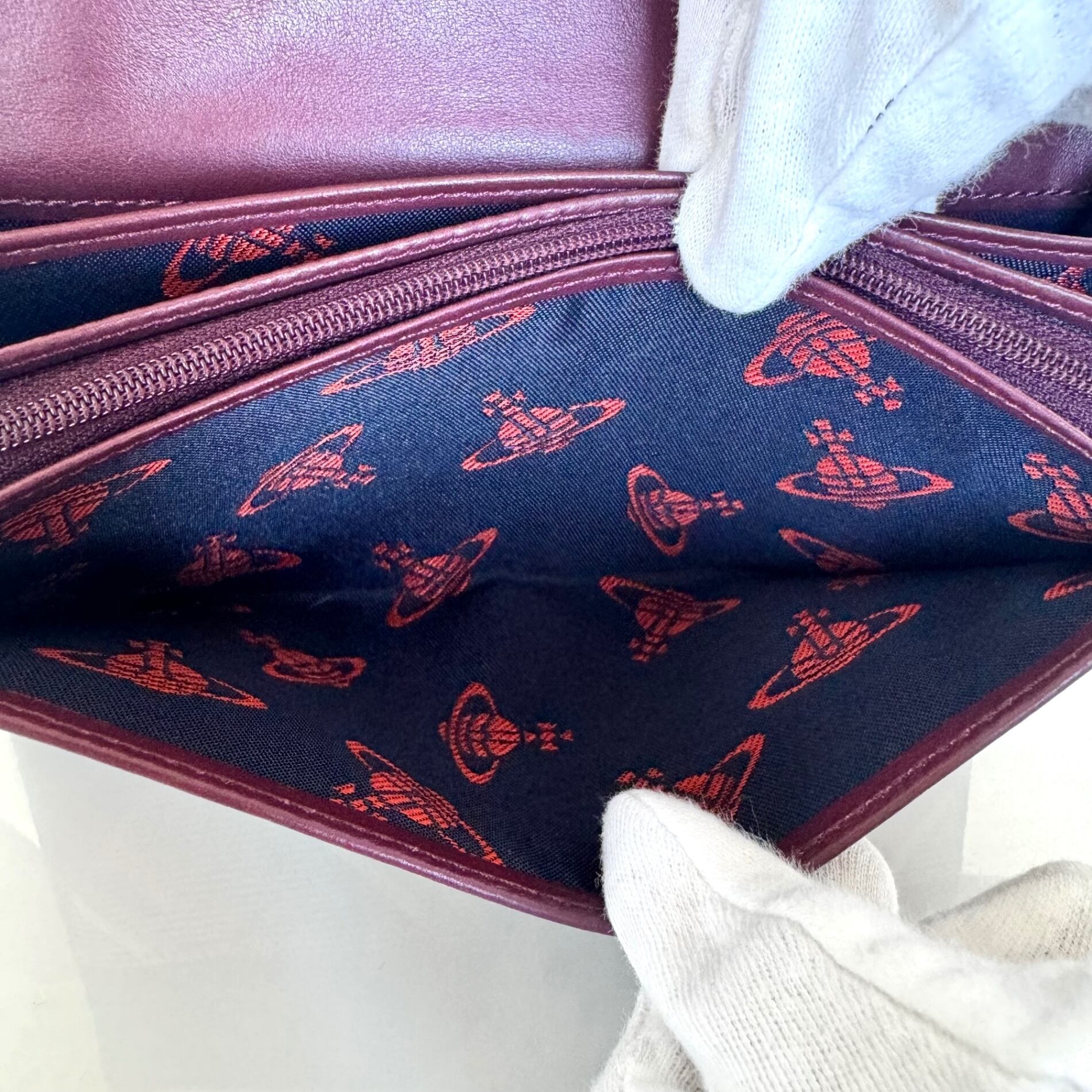 ヴィヴィアンウエストウッド　長財布　タータンチェック柄　レザー　PVC