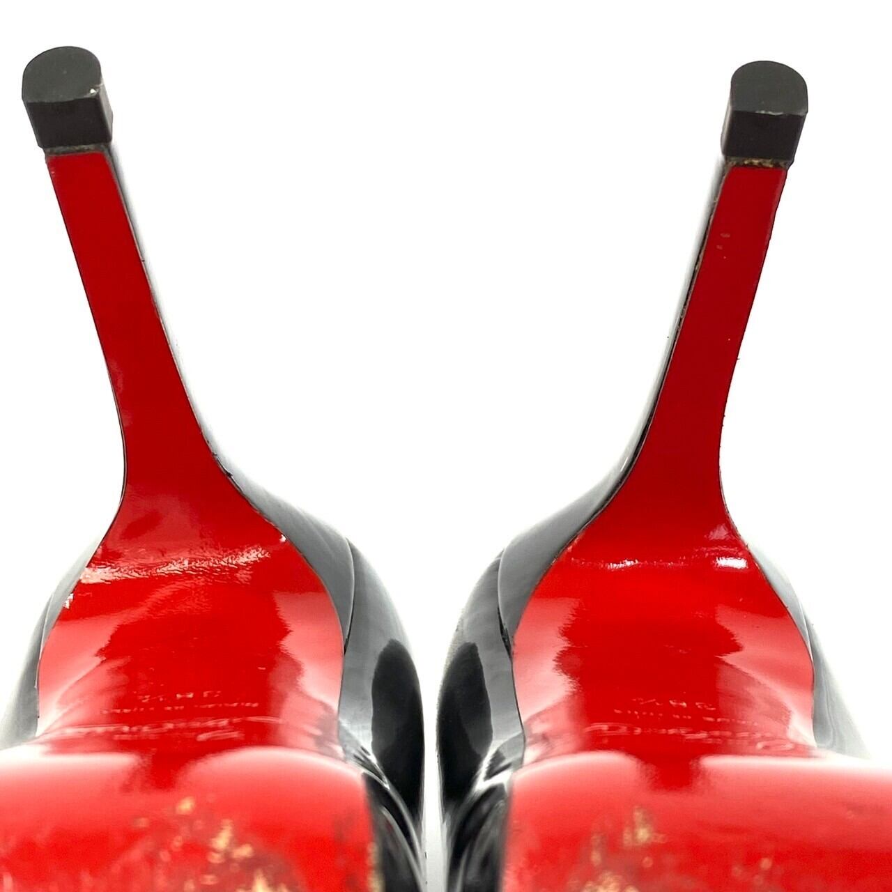 クリスチャンルブタン　Christian Louboutin　パンプス　ピンヒール　パテント　36 1/2　23.5cm　黒