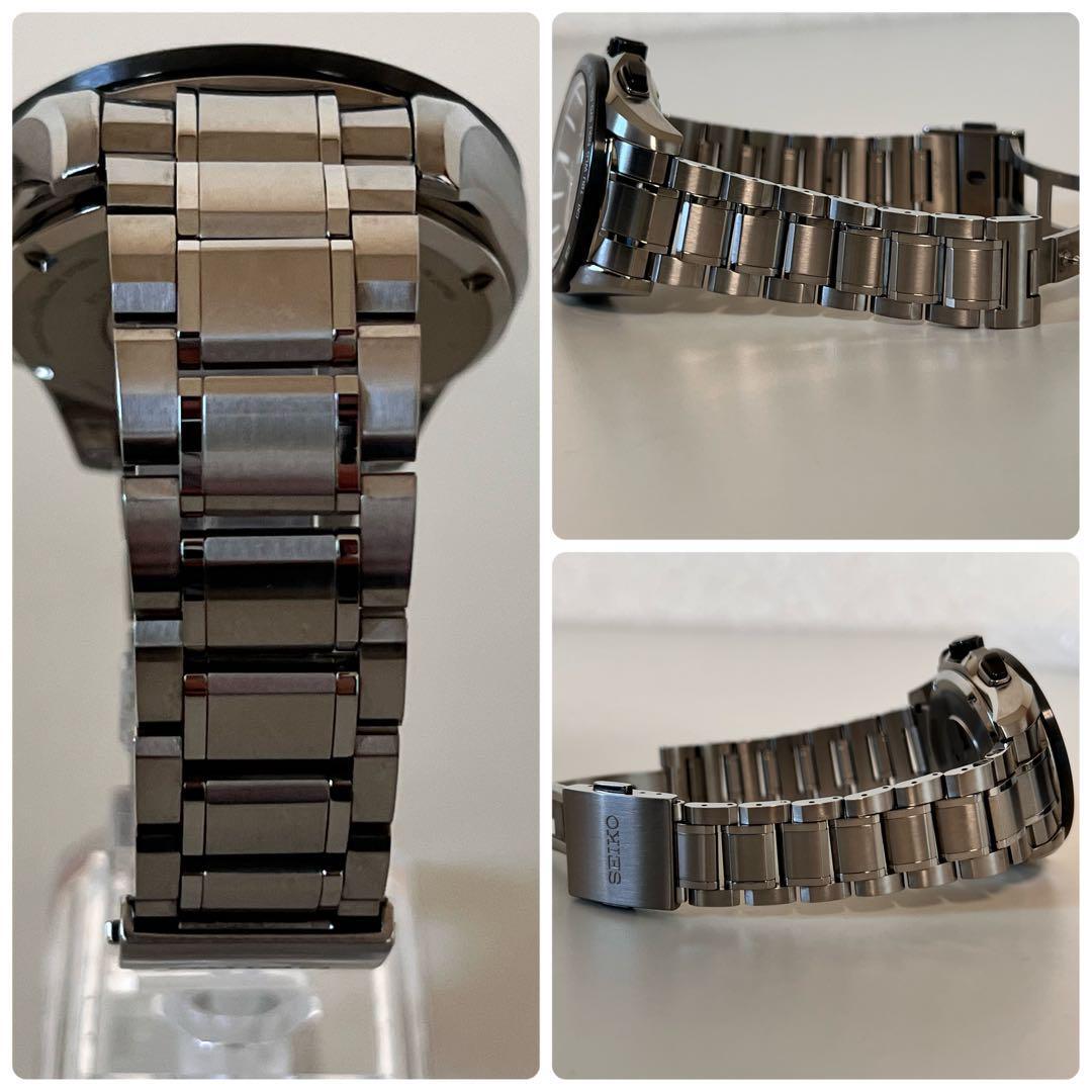 【美品】セイコー　アストロン　SBXB051 電波ソーラー　デイト表示　黒