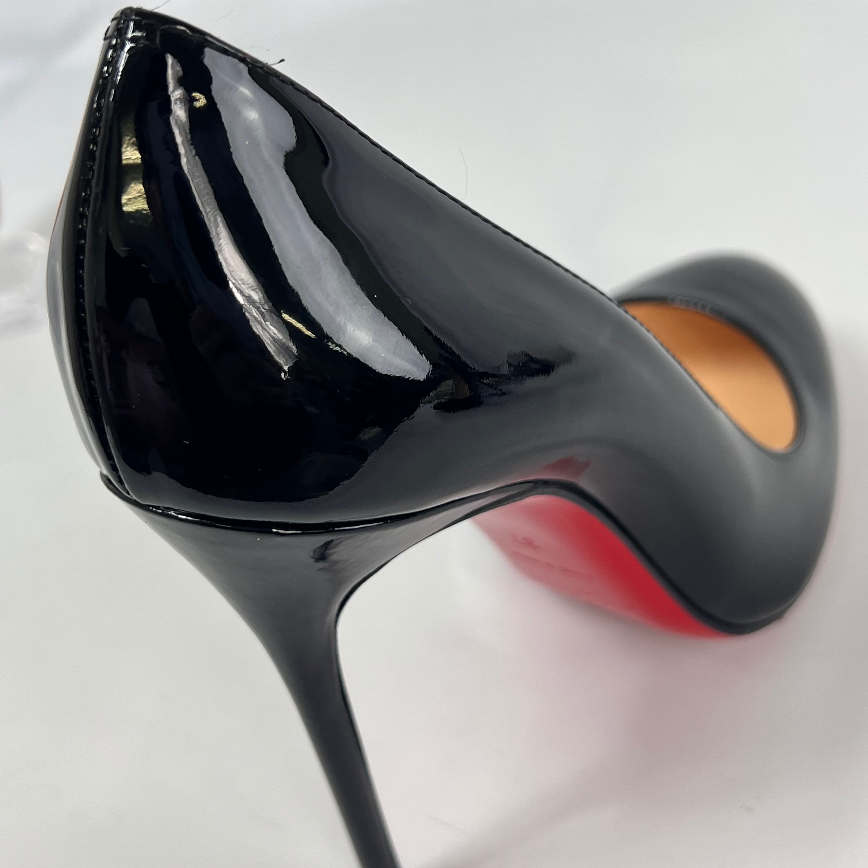 クリスチャンルブタン　パンプス　NUDE　パテント　ハイヒール 黒　37