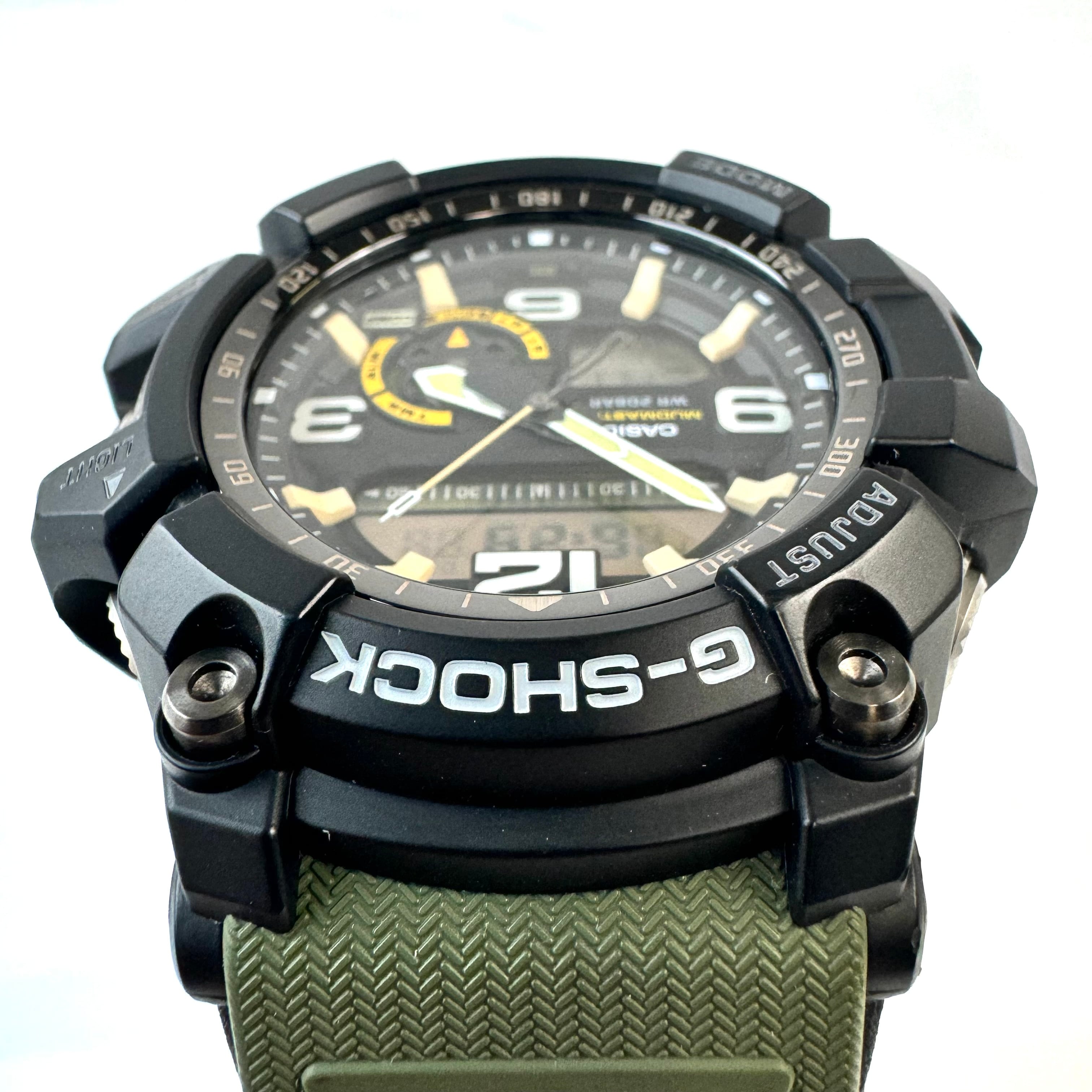 【美品】カシオ　G-SHOCK　ジーショック　MASTER OF G?LAND　マッドマスター　GG-1000-1A3JF　クォーツ　アナデジ　黒　樹脂ベルト