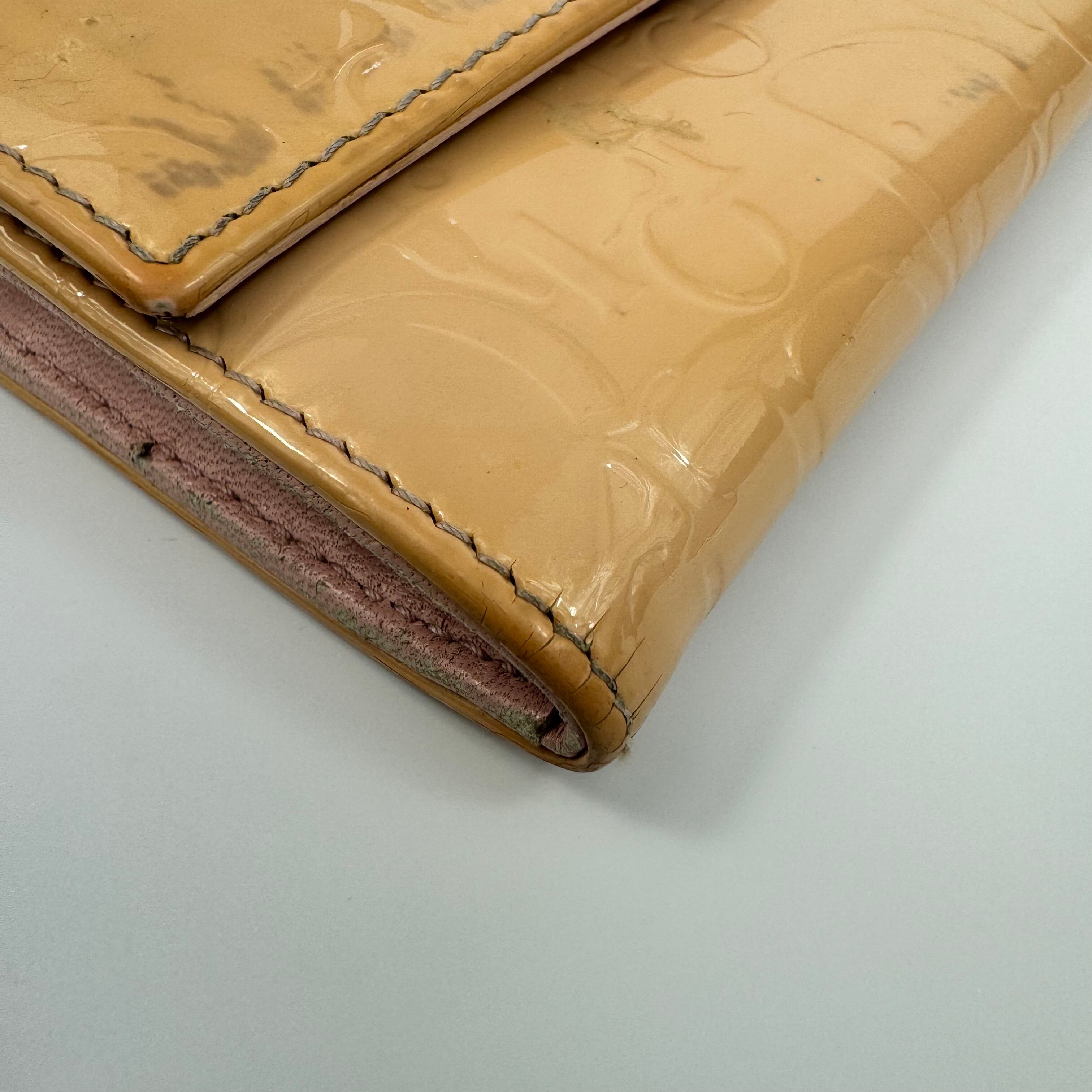 クリスチャンディオール　ロングウォレット　アルティメット　エナメルトロッター　ライトピンク