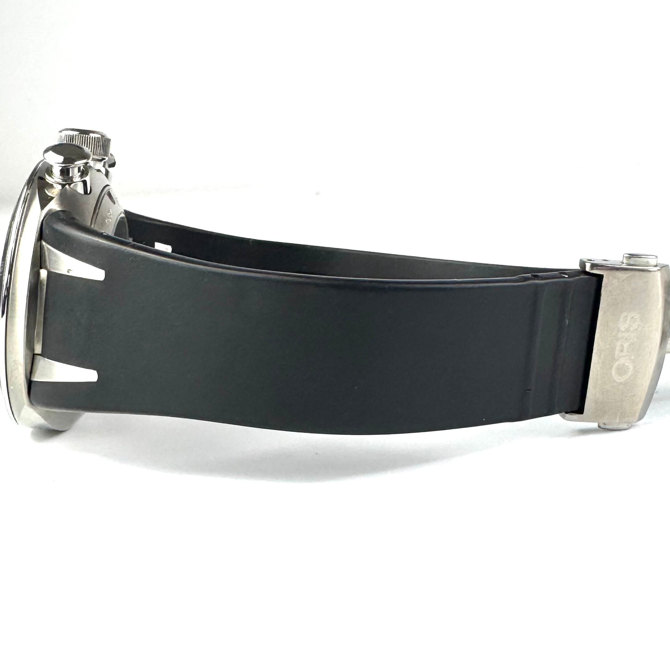 【希少】オリス　ウィリアムス　TT3　リミテッドエディション　7587　自動巻　クロノグラフ　デイト表示　裏スケ　黒　チタニウム　樹脂ベルト　世界限定3000本