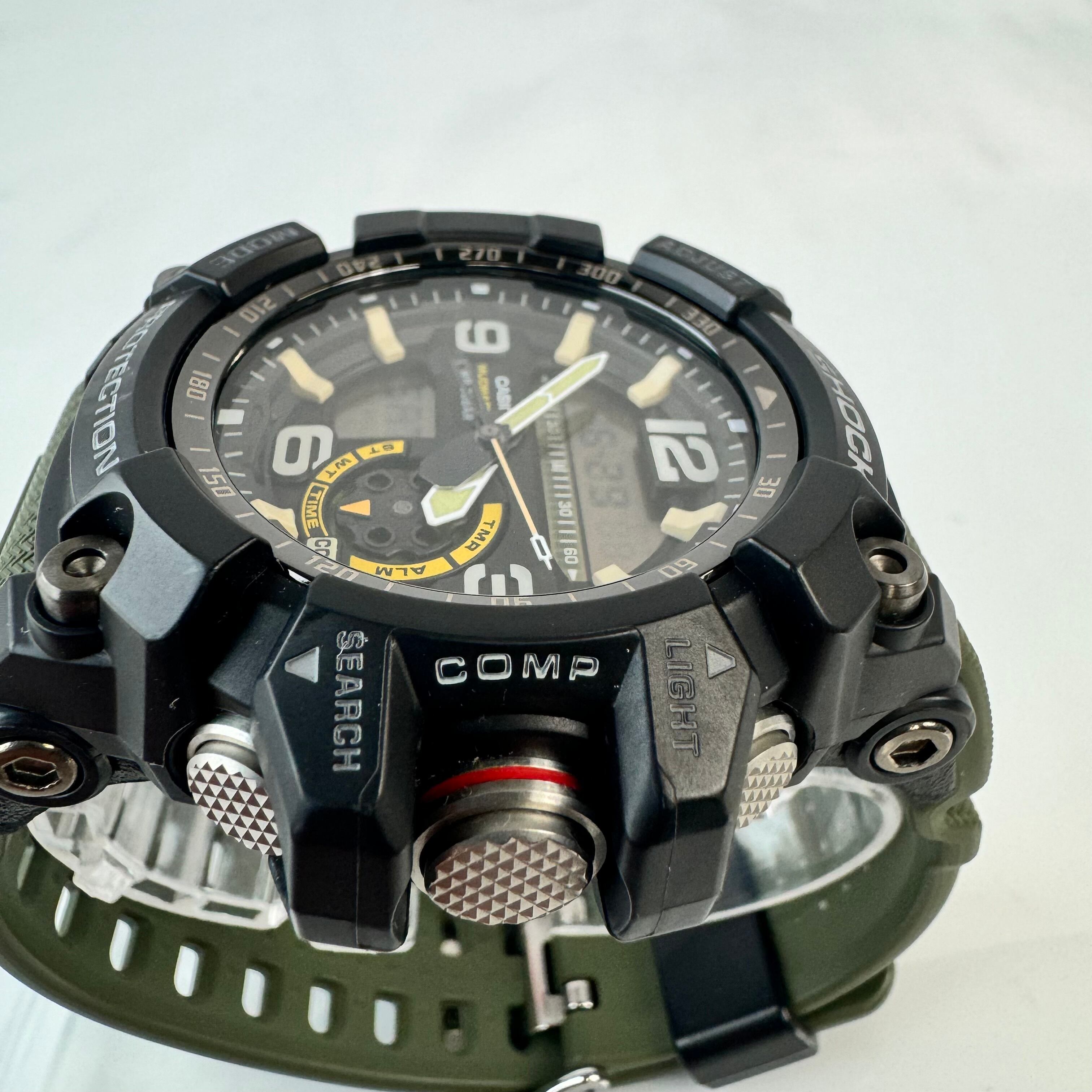 【美品】カシオ　G-SHOCK　ジーショック　MASTER OF G?LAND　マッドマスター　GG-1000-1A3JF　クォーツ　アナデジ　黒　樹脂ベルト