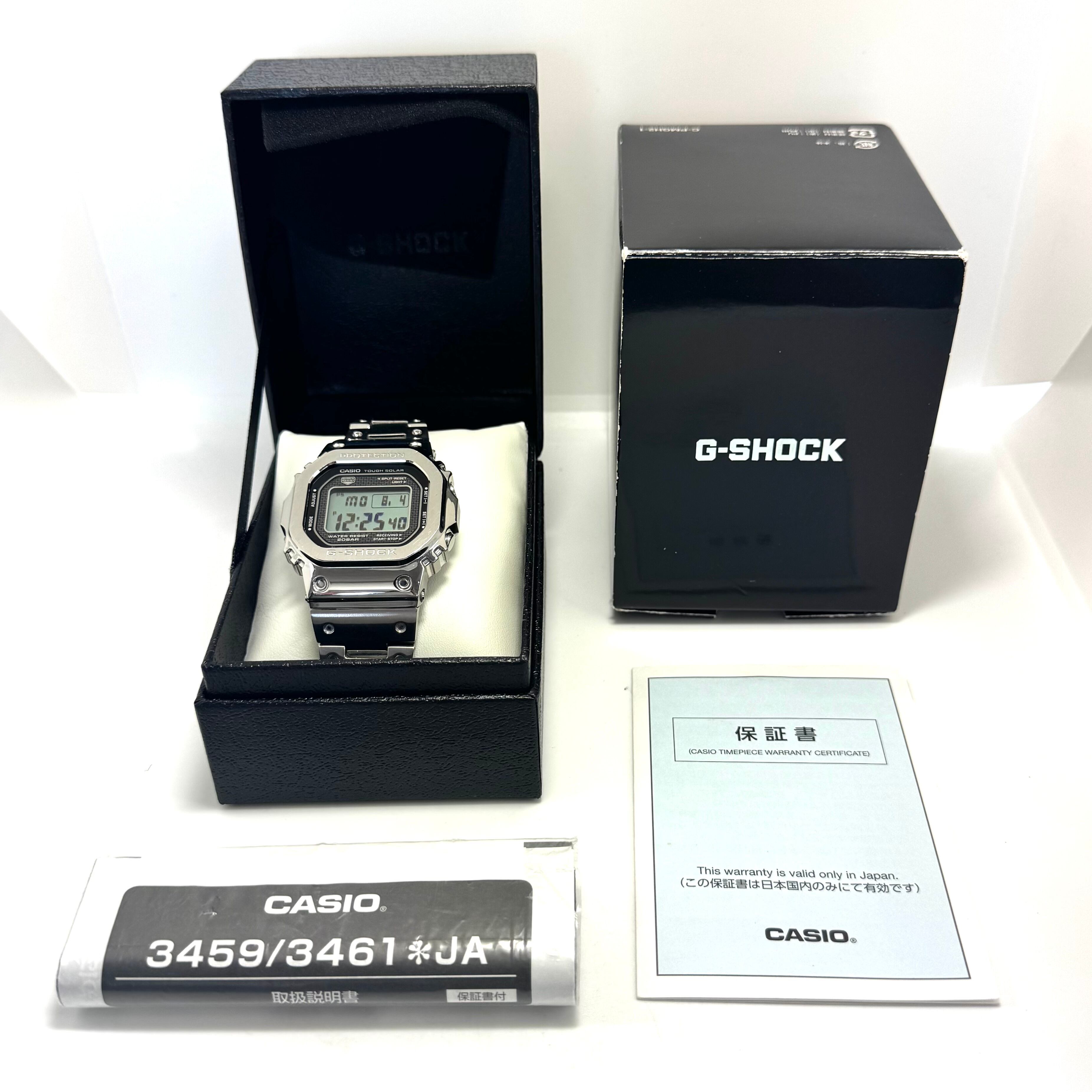 腕時計 メンズ カシオ G-SHOCK ジーショック GMW-B5000D-1JF 5000シリーズ フルメタル モバイルリンク スクエア デジタル 電波ソーラー 20気圧防水