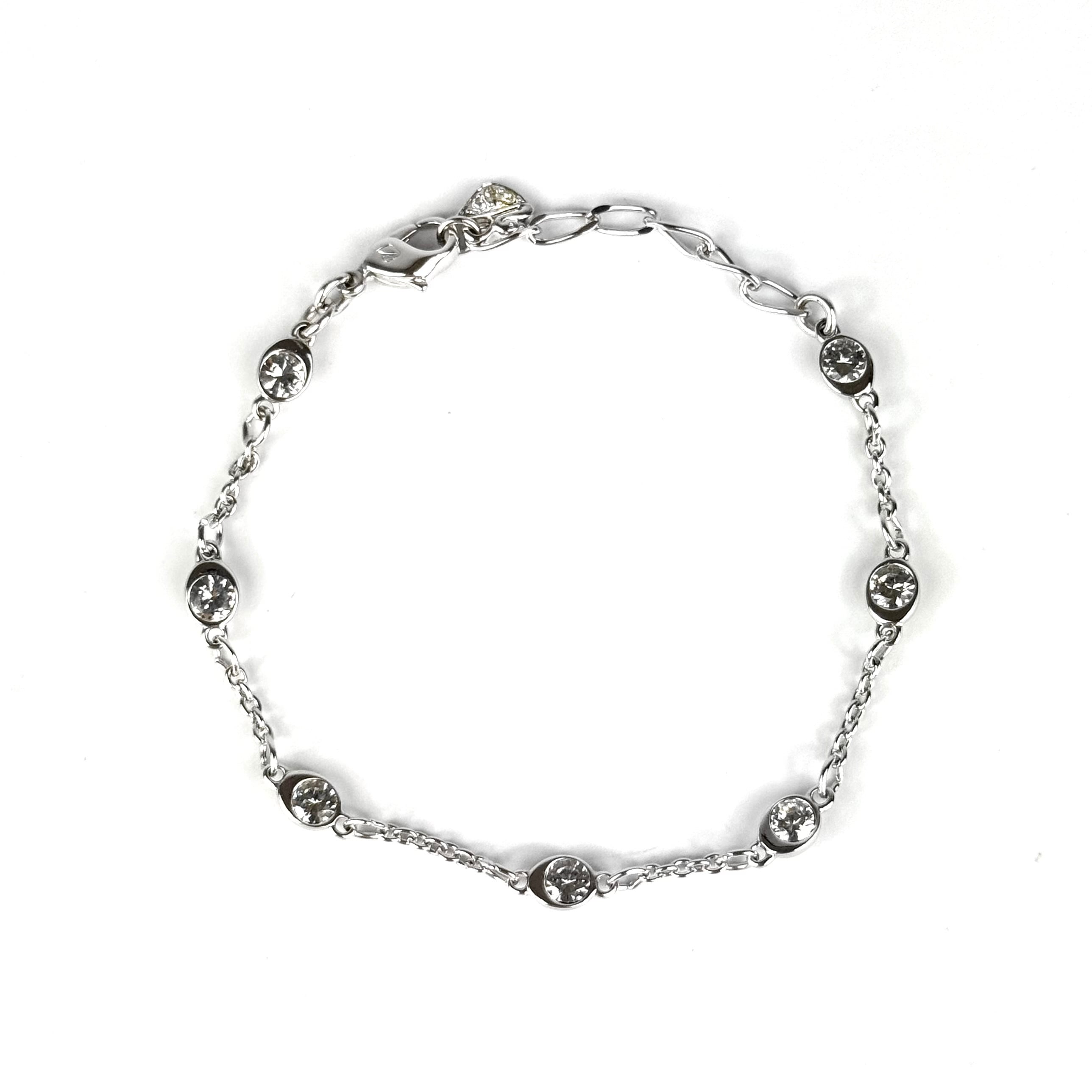 【美品】スワロフスキー　SWAROVSKI　ブレスレット　ストーン　シルバー