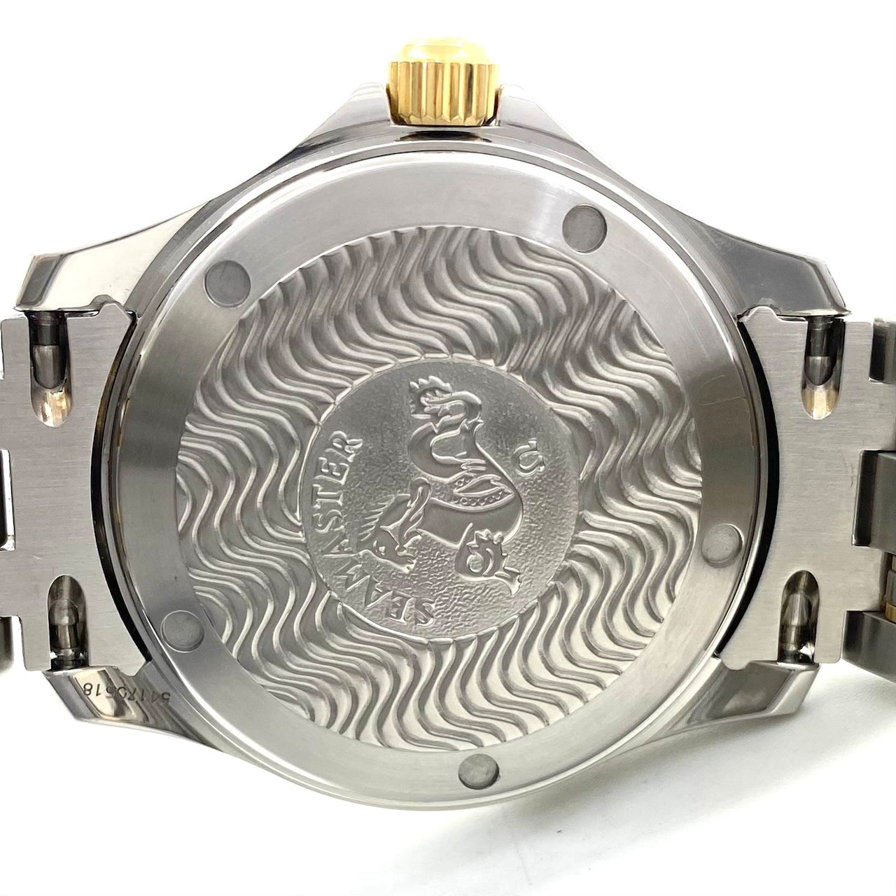 腕時計 メンズ オメガ OMEGA シーマスター120 2311.80 YGベゼル 青 デイト表示 クォーツ 120m防水