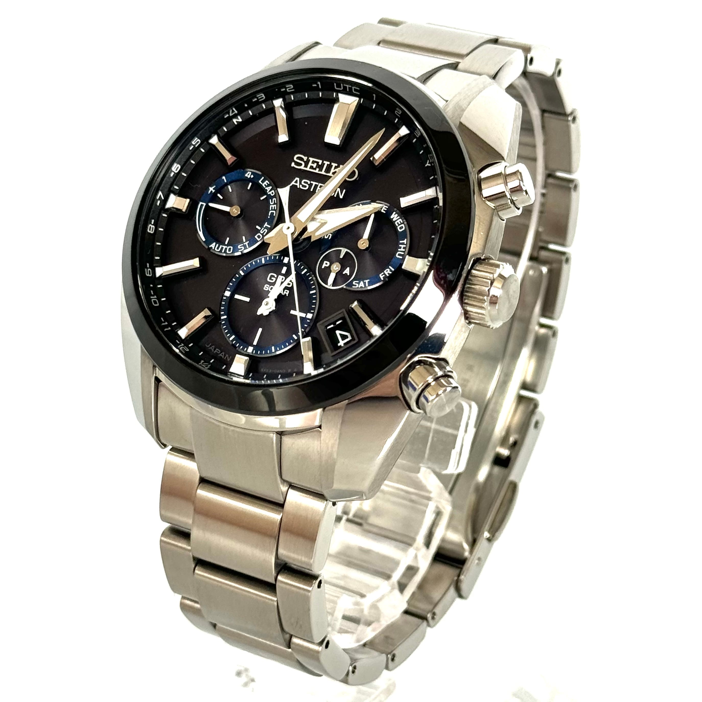【美品】セイコー　アストロン　SBXC053　5X53-0AJ0　電波ソーラー　GPS　黒　ステンレス