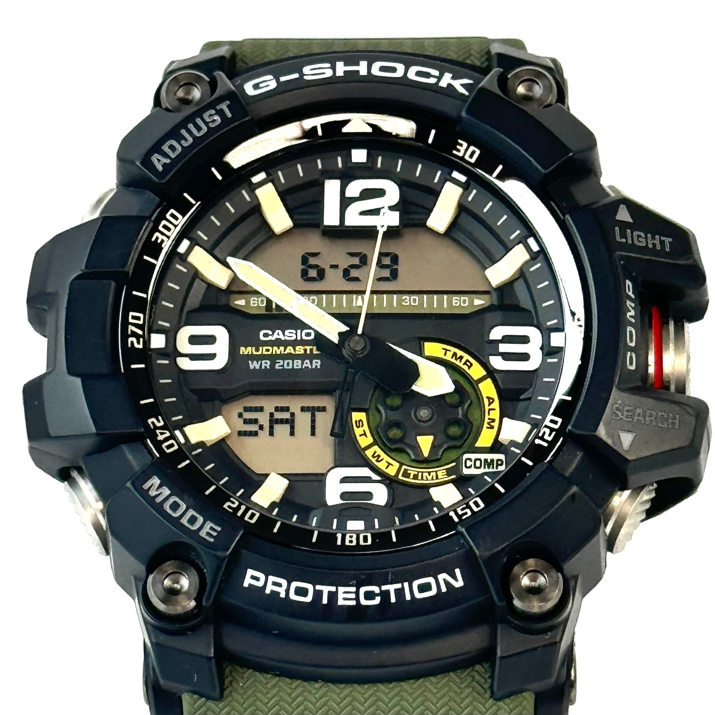 【美品】カシオ　G-SHOCK　ジーショック　MASTER OF G?LAND　マッドマスター　GG-1000-1A3JF　クォーツ　アナデジ　黒　樹脂ベルト