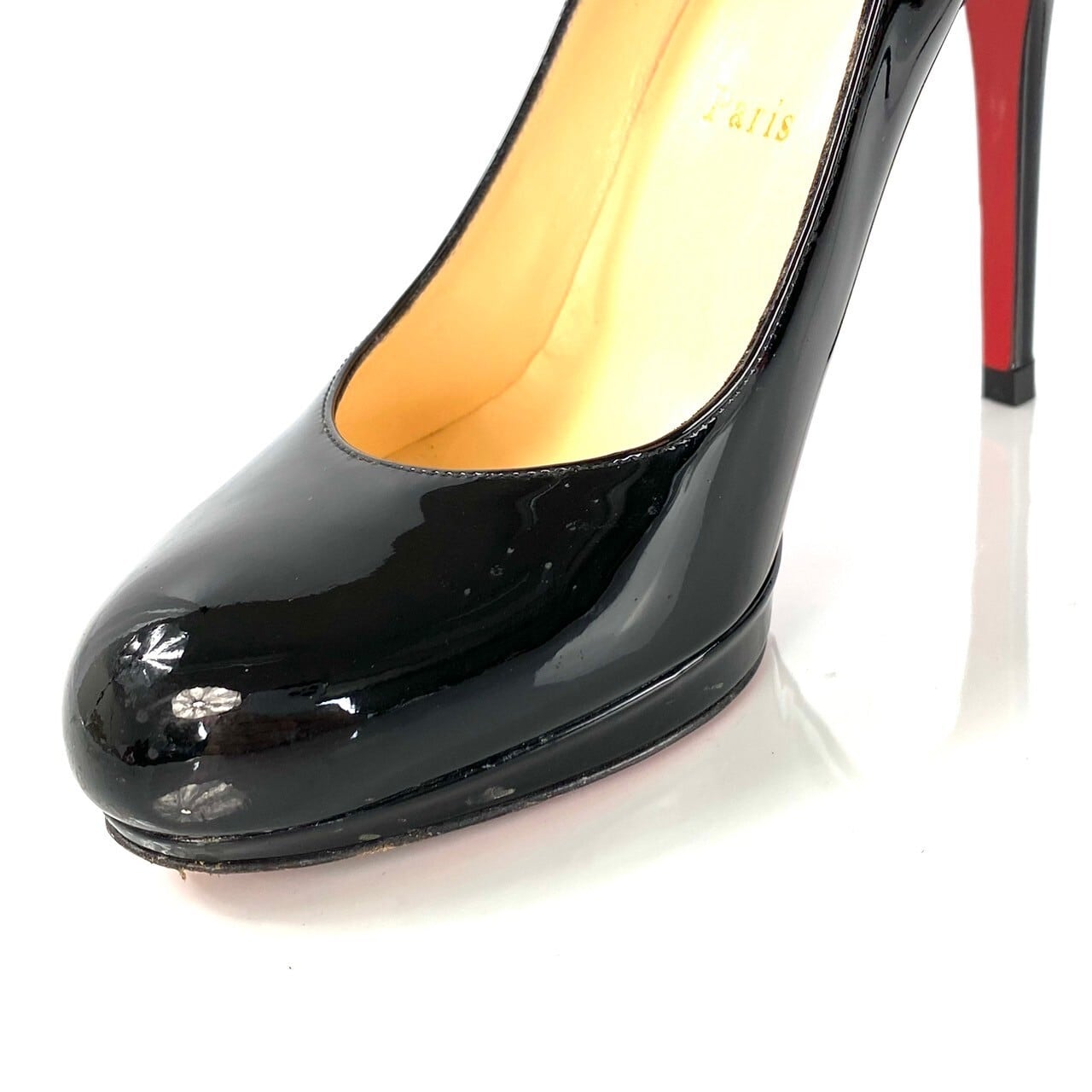 クリスチャンルブタン　Christian Louboutin　パンプス　ピンヒール　パテント　36 1/2　23.5cm　黒