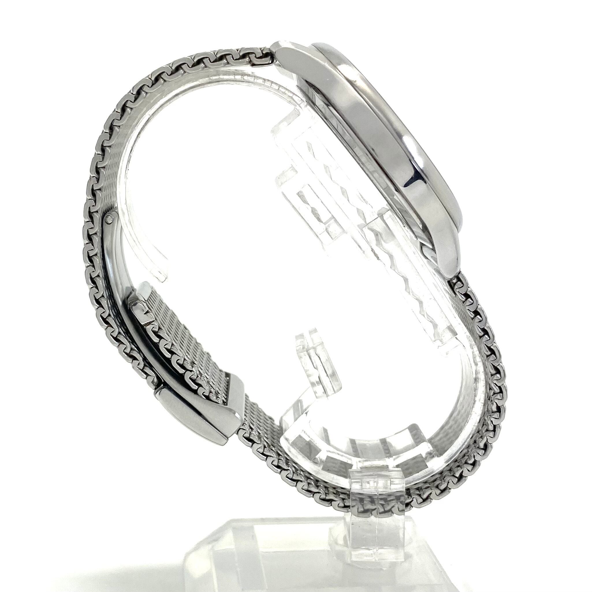 【動作良好】腕時計 メンズ グッチ GUCCI Gタイムレス 126.3 YA126330 自動巻 蜂 ビー シルバー 裏スケ スモールセコンド