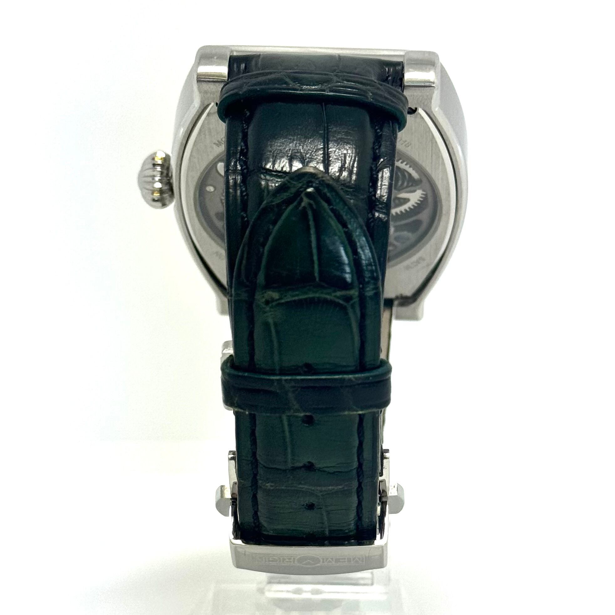 【希少】メモリジン　MEMORIGIN　霊亀　MO0401　トゥールビヨン　手巻き　スケルトン　ルビー　革ベルト