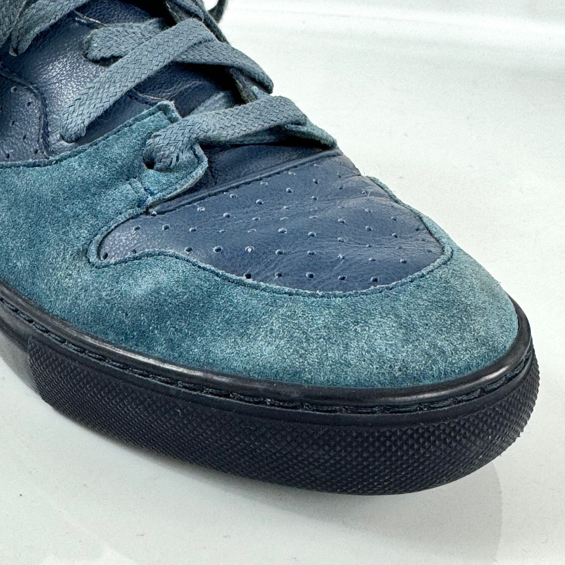 バレンシアガ　ハイカットスニーカー　レザー　スエード　24cm　ネイビー　青