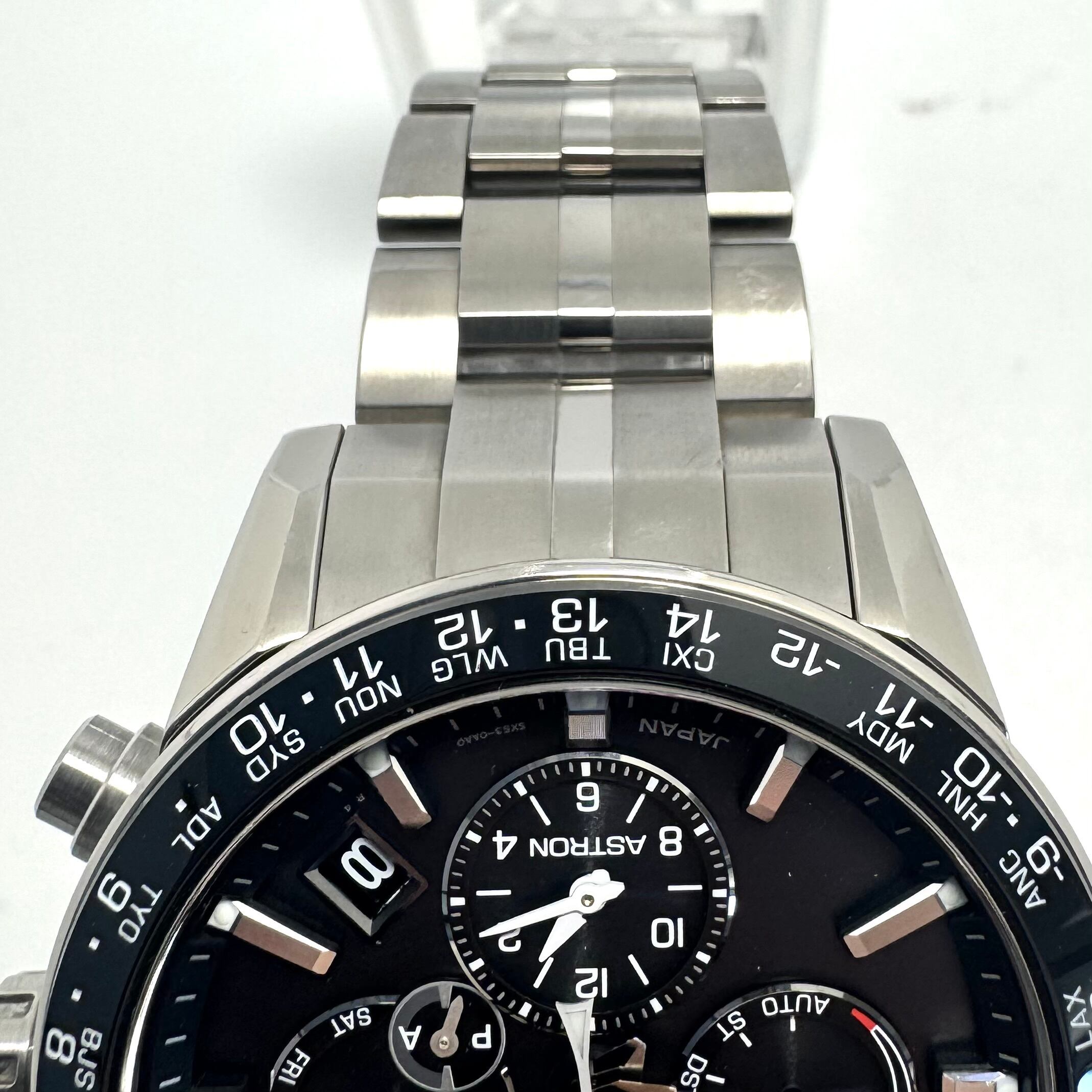 セイコー　SEIKO　アストロン　ASTRON　SBXC003　5X53-0AB0　電波ソーラー　黒　デイト表示　チタニウム　セラミック