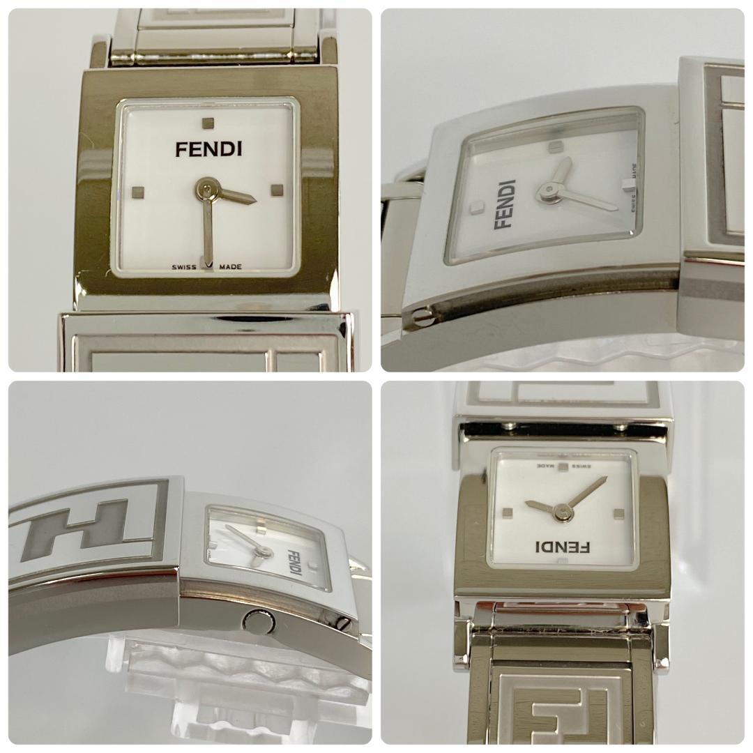 フェンディ 5500L オロロジ シークレット　2タイムゾーン QZ 2針 白黒