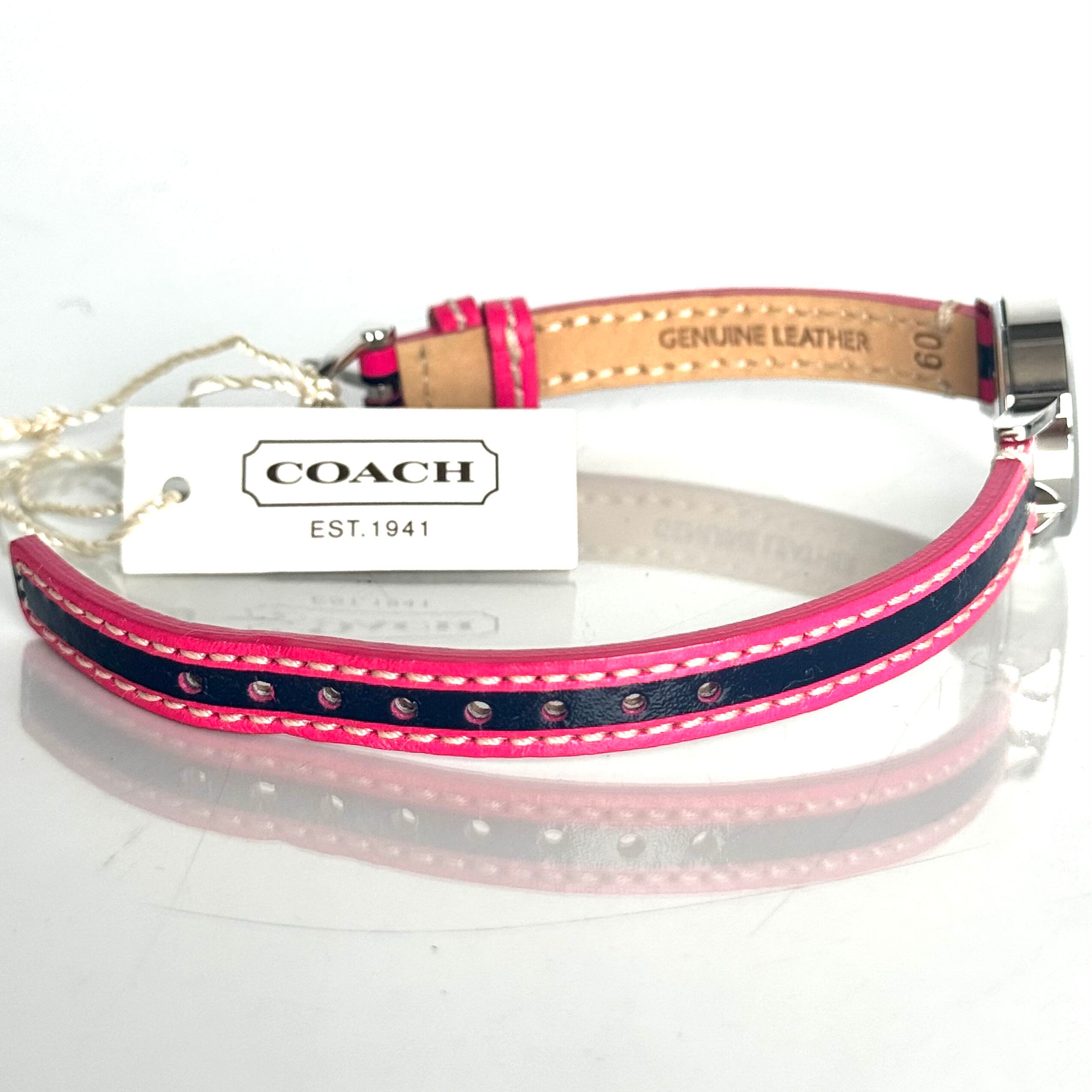 【ほぼ未使用】コーチ　ニューステューディオ　CA.65.7.14.0622　クォーツ　2針　シルバー　革ベルト　レディース