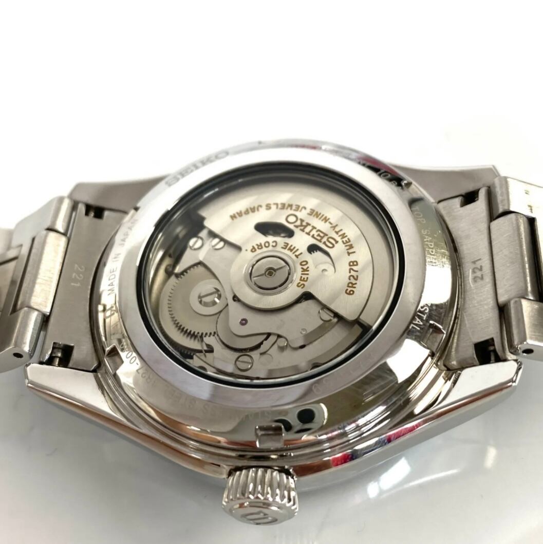 セイコー　プレサージュ　SARW029　6R27-00J0　自動巻　手巻　黒　裏スケ　パワーリザーブ　スモールセコンド