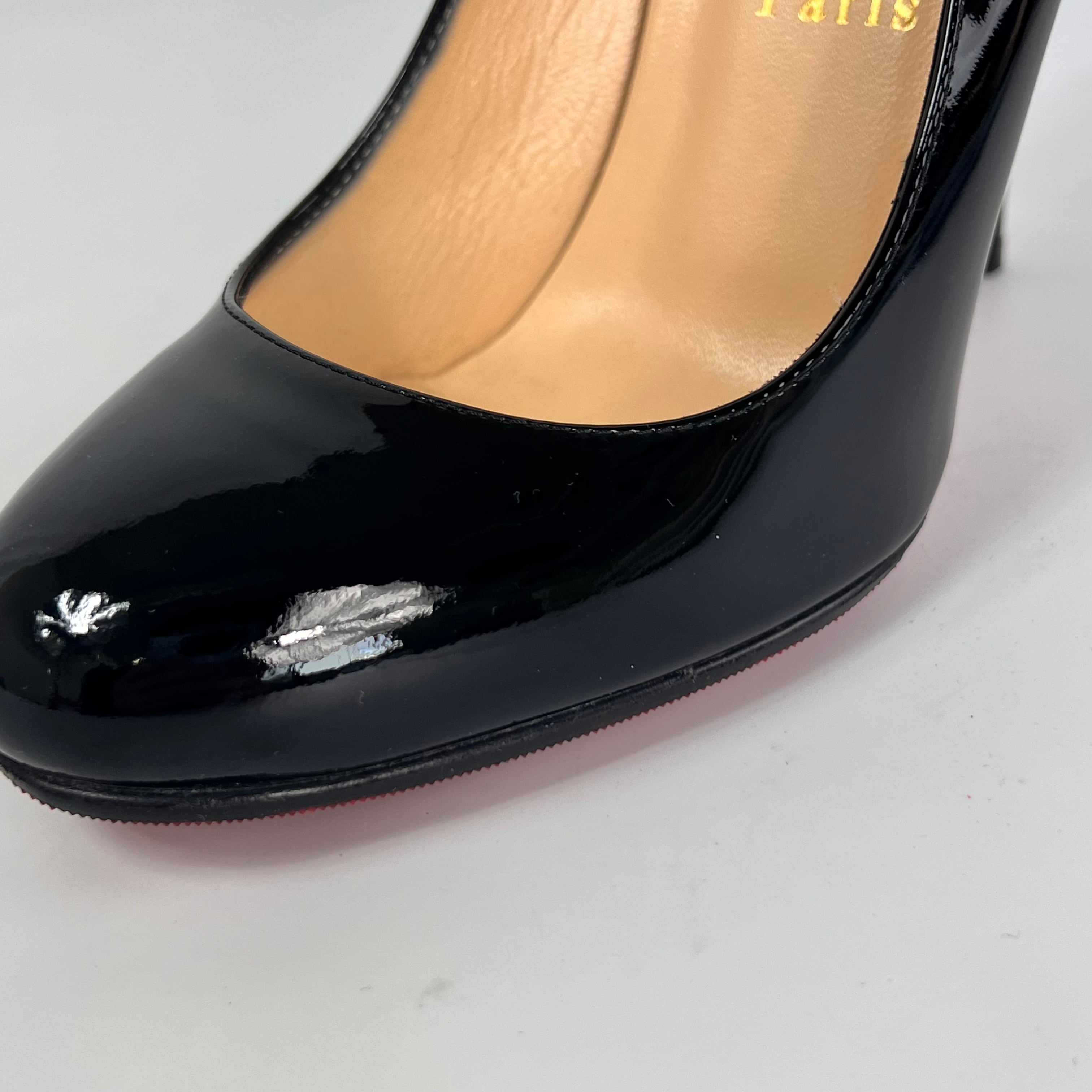 クリスチャンルブタン　パンプス　NUDE　パテント　ハイヒール 黒　37