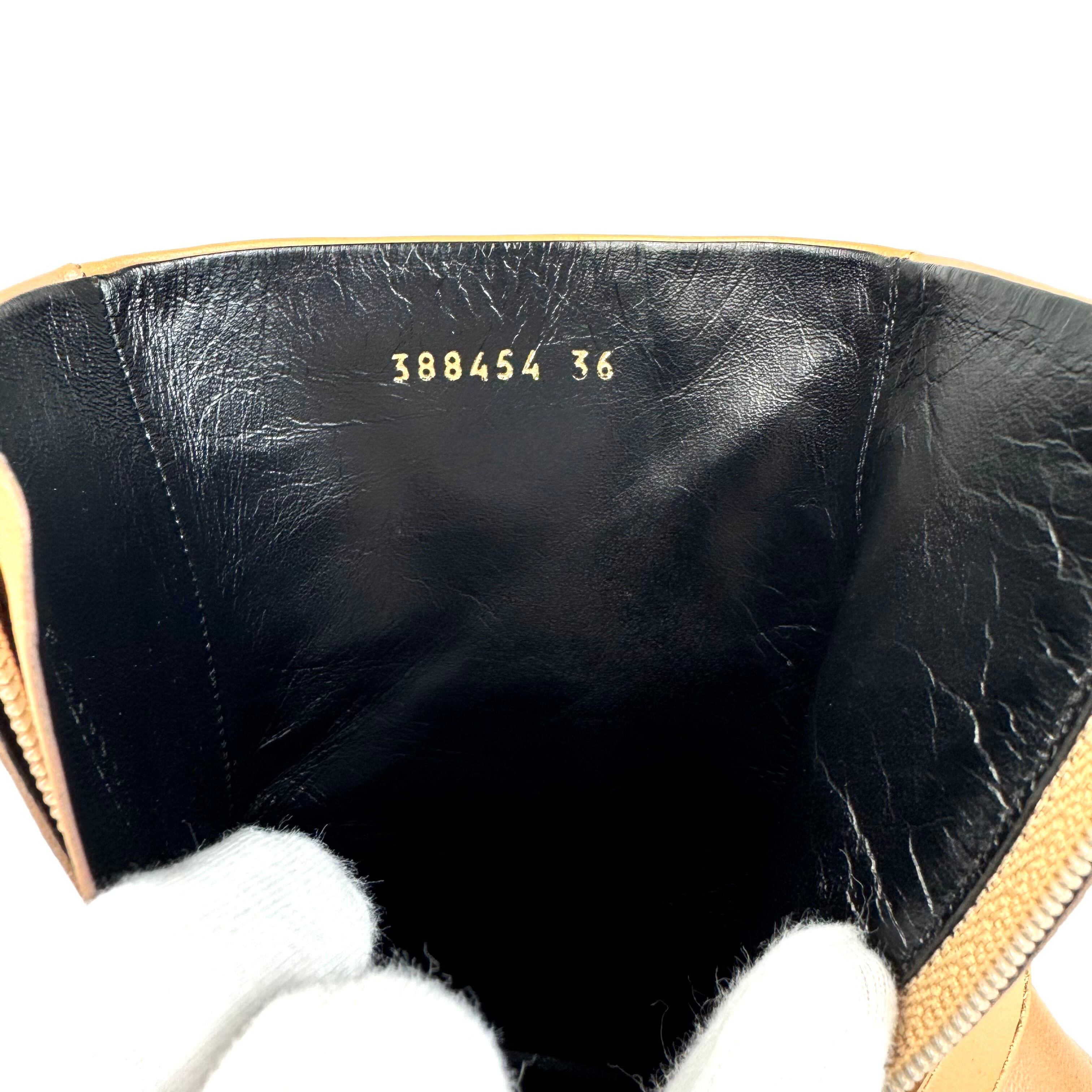 グッチ　ショートブーツ　インターロッキング　チェーン　ベージュ　23.5cm