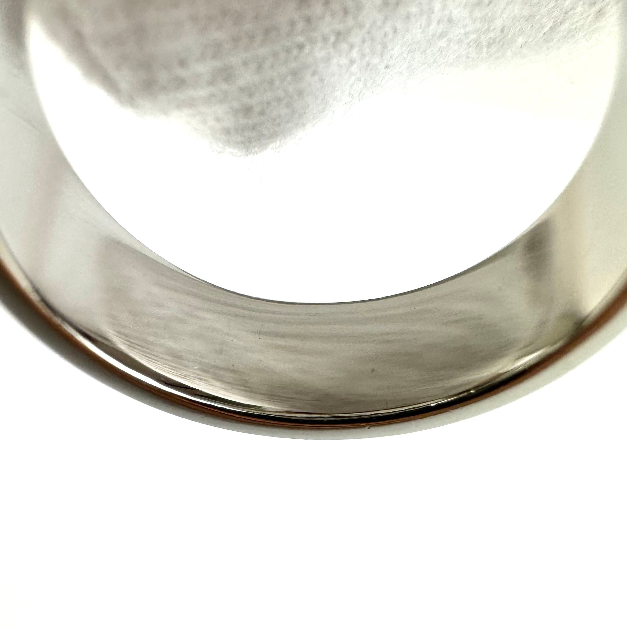 【美品】シャネル　CHANEL　リング　ココマーク　ラインストーン　シルバー　19号