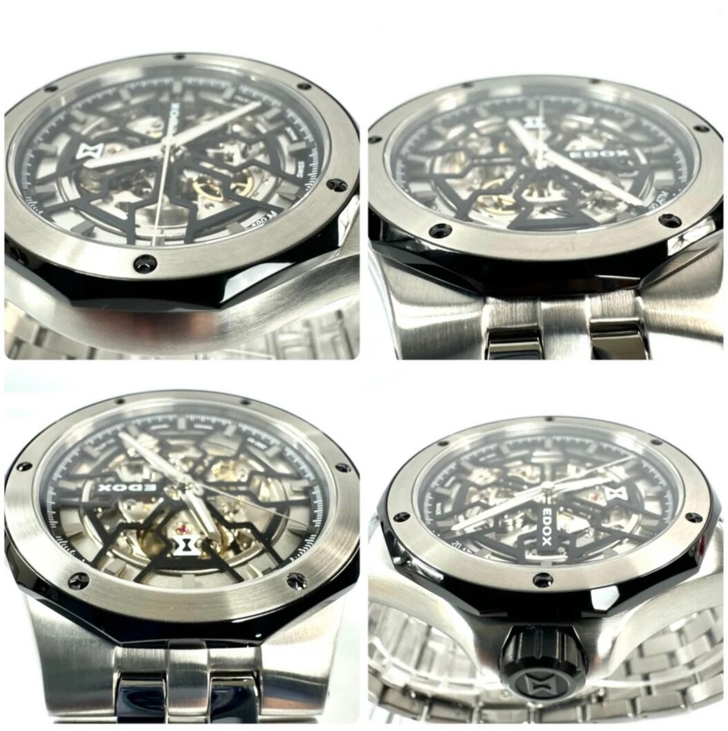 【美品】エドックス　EDOX　デルフィン　オリジナル　メカノ　85303-3NM-NBG　自動巻　スケルトン