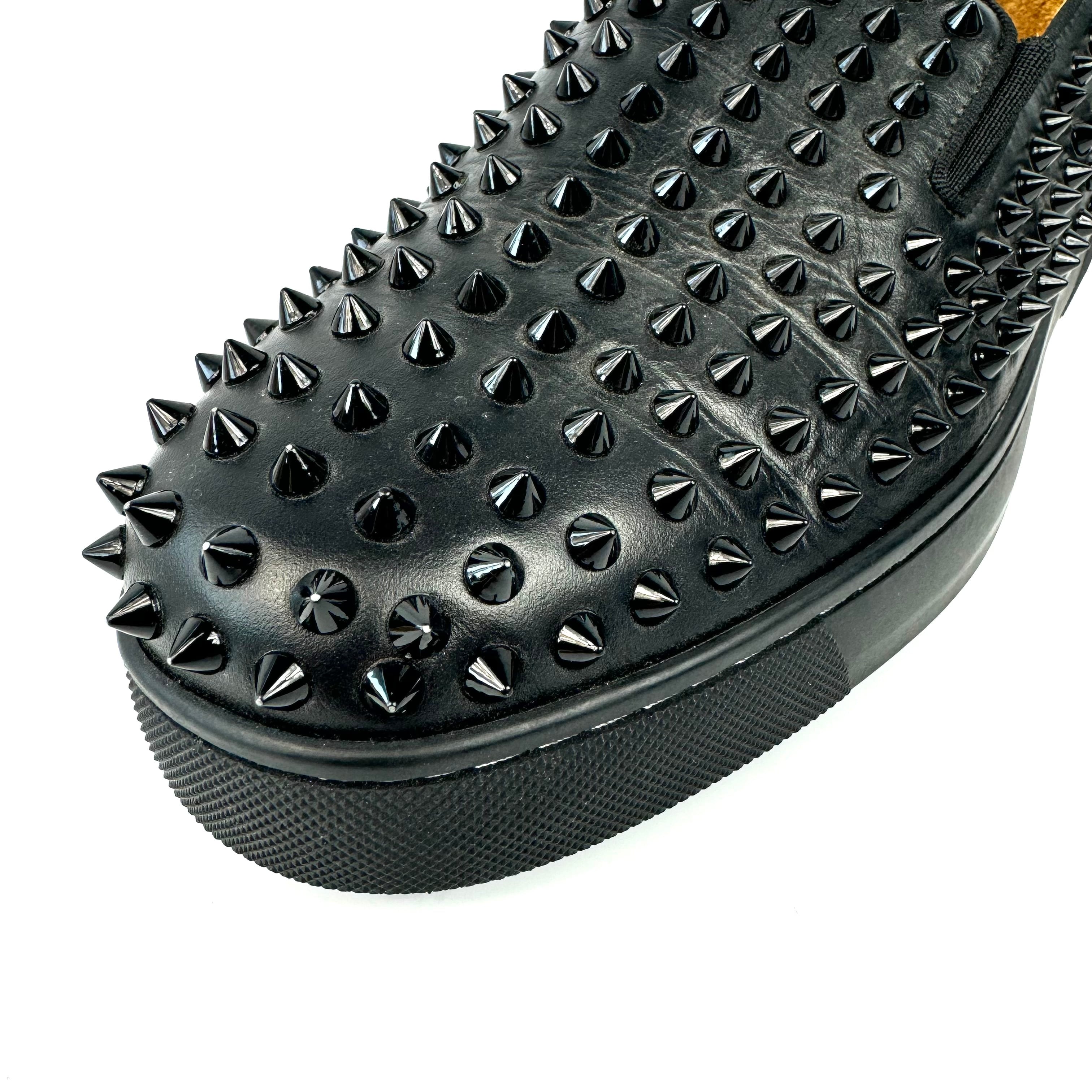 クリスチャンルブタン　スニーカー　ローラーボート　スタッズ　レザー　黒　27cm