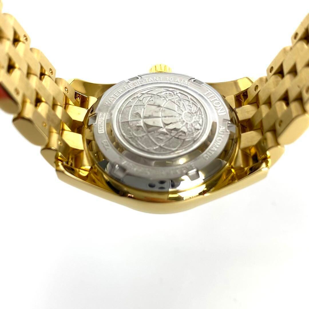 【未使用】チトーニ　コスモキング　729G　自動巻　デイト表示　ゴールド　GP