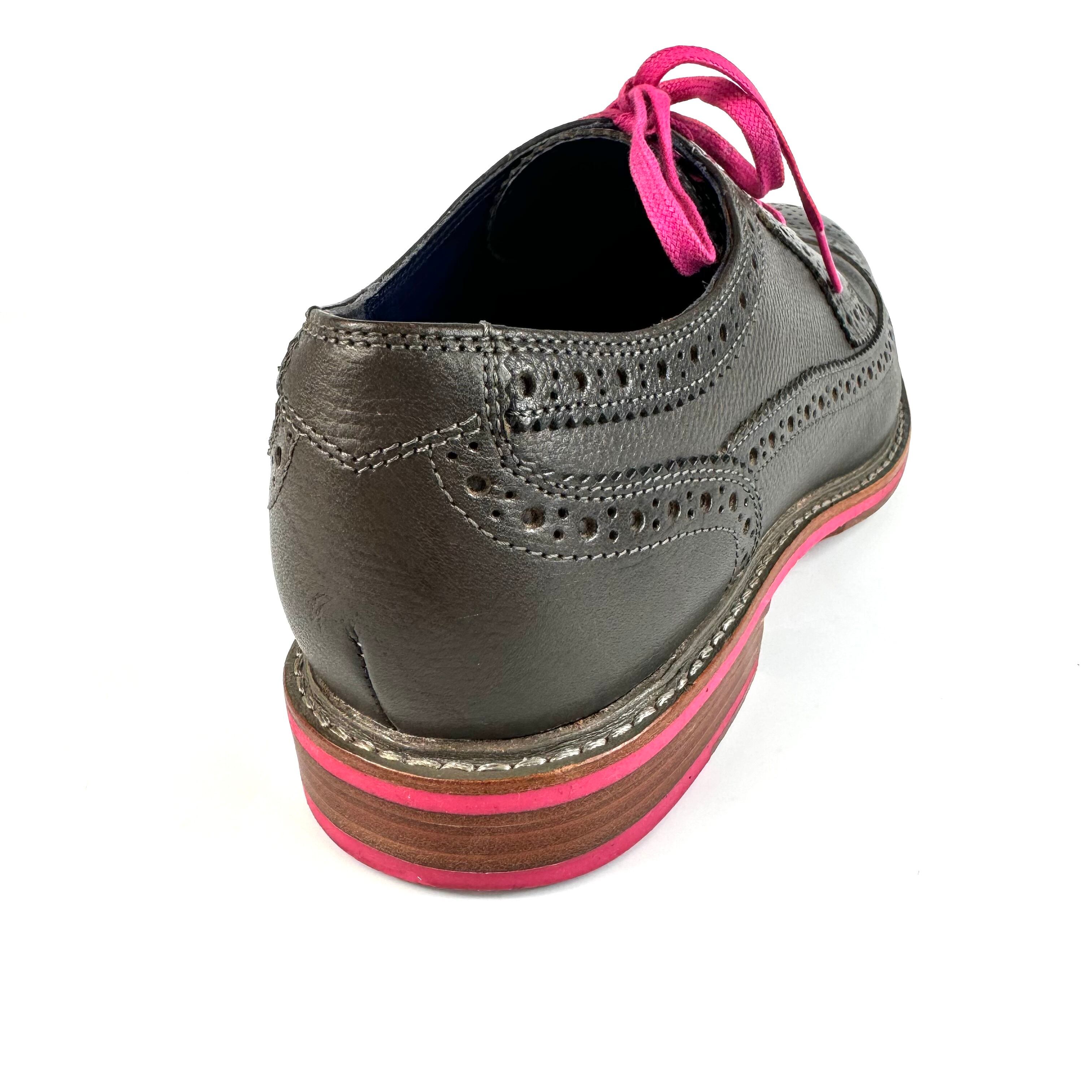 【美品】コールハーン　クーパー　ウィングチップ　革靴　レザー　チャコールグレー