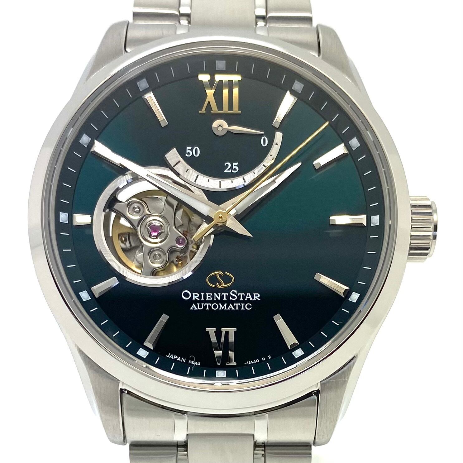 【ほぼ未使用】オリエントスター　ORIENT STAR　コンテンポラリー　RK-AT0003E　F6R4-UAA0　自動巻　セミスケルトン　パワーリザーブ　グリーン　緑