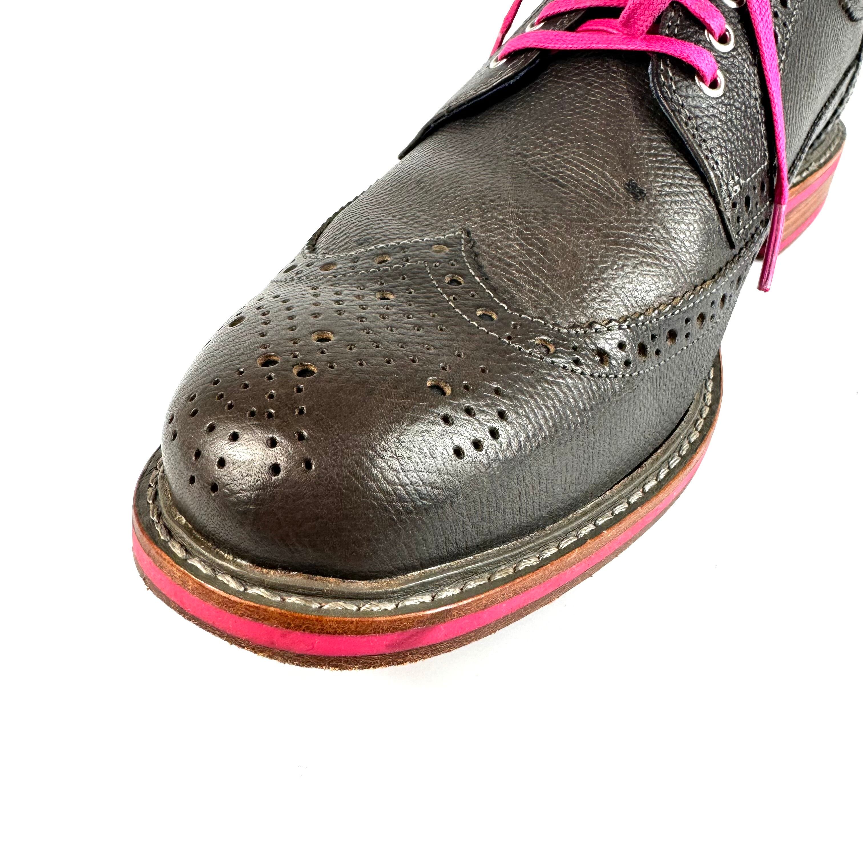 【美品】コールハーン　クーパー　ウィングチップ　革靴　レザー　チャコールグレー