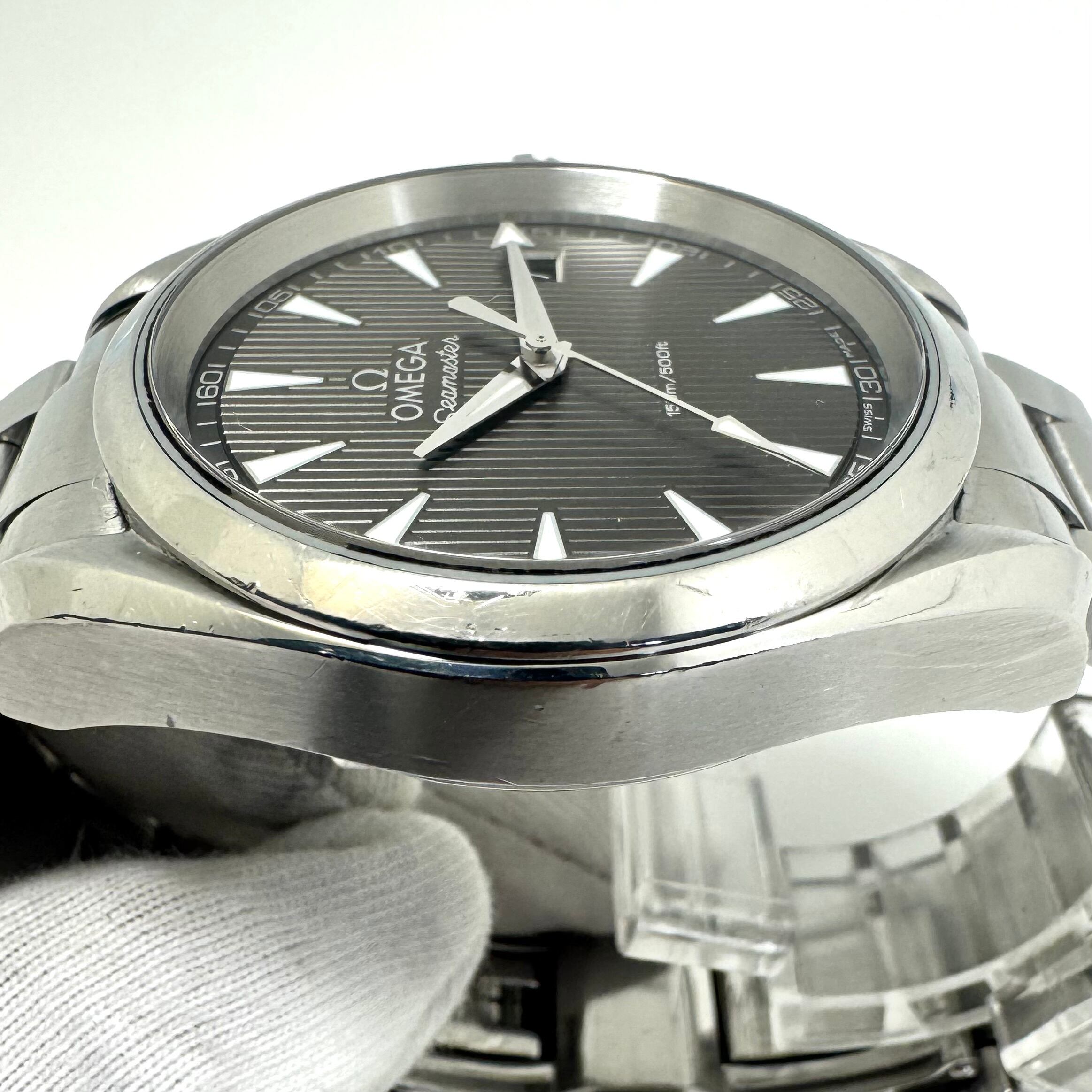 腕時計 メンズ オメガ OMEGA シーマスター アクアテラ 231.10.39.60.06.001 グレー デイト表示 クォーツ 150m防水