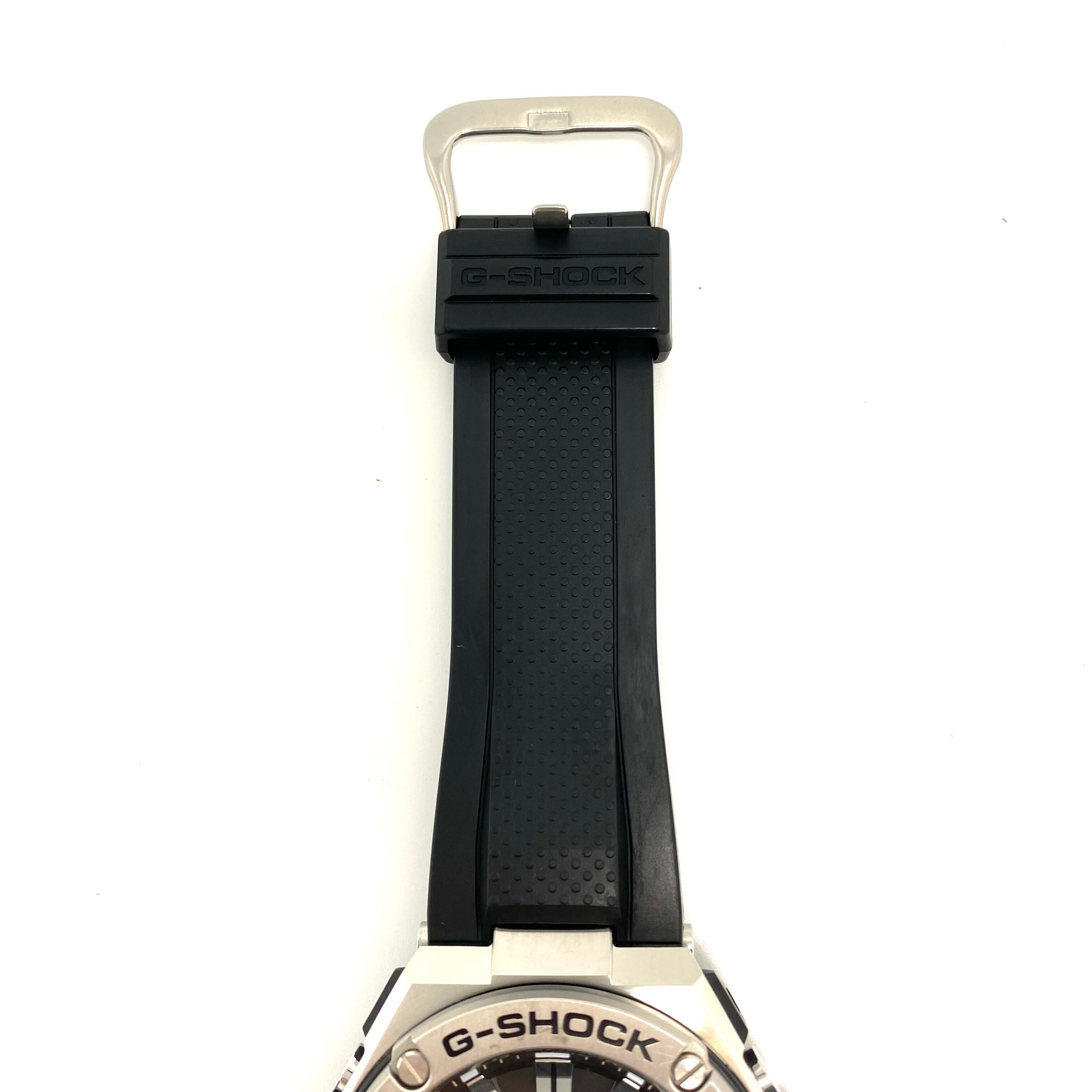 腕時計 メンズ カシオ G-SHOCK ジーショック ジースチール GST-W110D-1A9JF 電波ソーラー アナデジ 黒 ラバーベルト