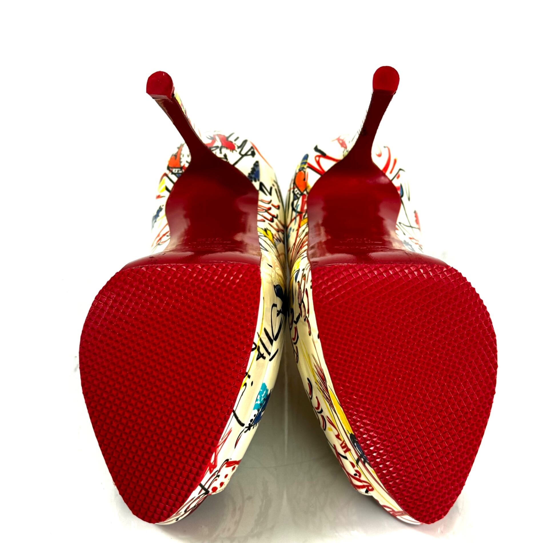 クリスチャンルブタン　パンプス　ピンヒール　エナメル　マルチカラー　23.5cm