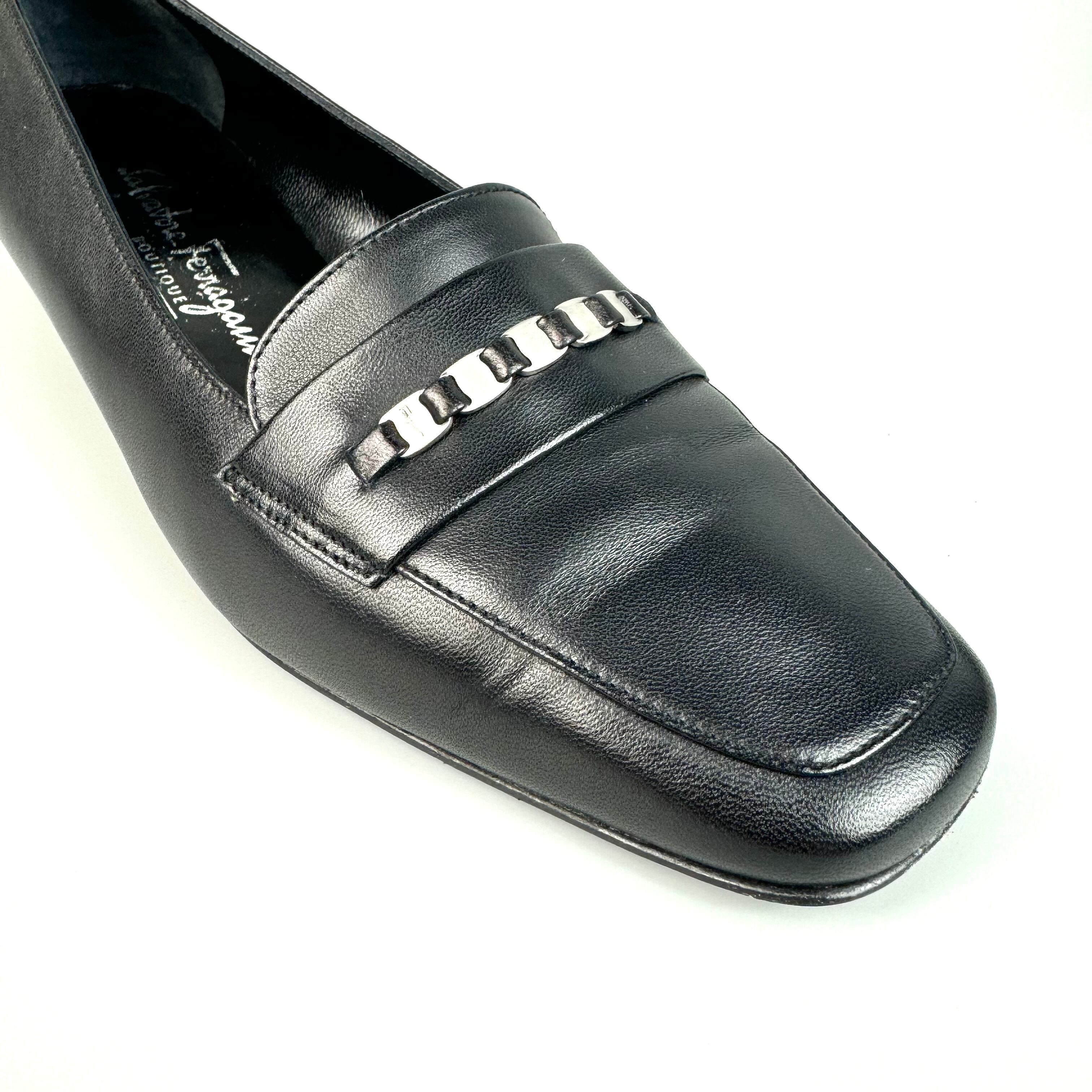 サルヴァトーレフェラガモ　ローファー　ヴァラ　レザー　黒　23.5cm 5D