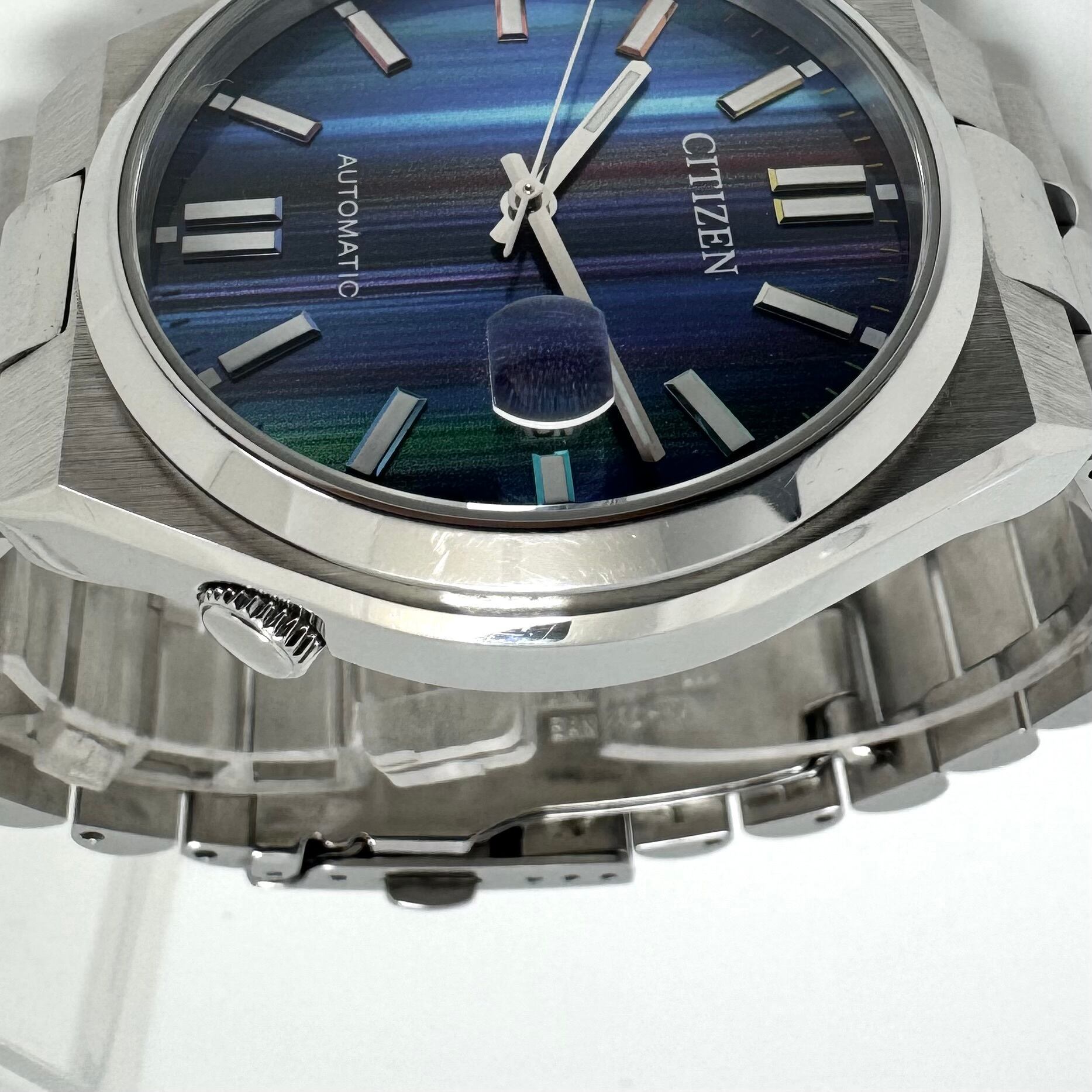 【動作良好】腕時計 メンズ シチズン シチズンコレクション メカニカル ツヨサ NJ0151-53W 8210-S126967 自動巻式 裏スケ ブルーグラデーション デイト表示