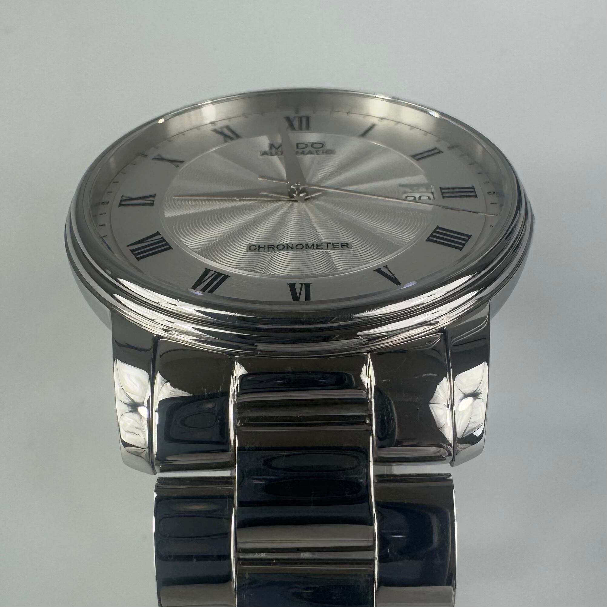 【美品】ミドー　MIDO　バロンチェッリ　M010408A　自動巻　デイト表示　裏スケ　シルバー