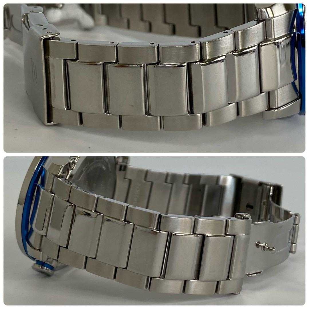 カシオ　エディフィス　電波ソーラー　黒　デイト表示　Bluetooth